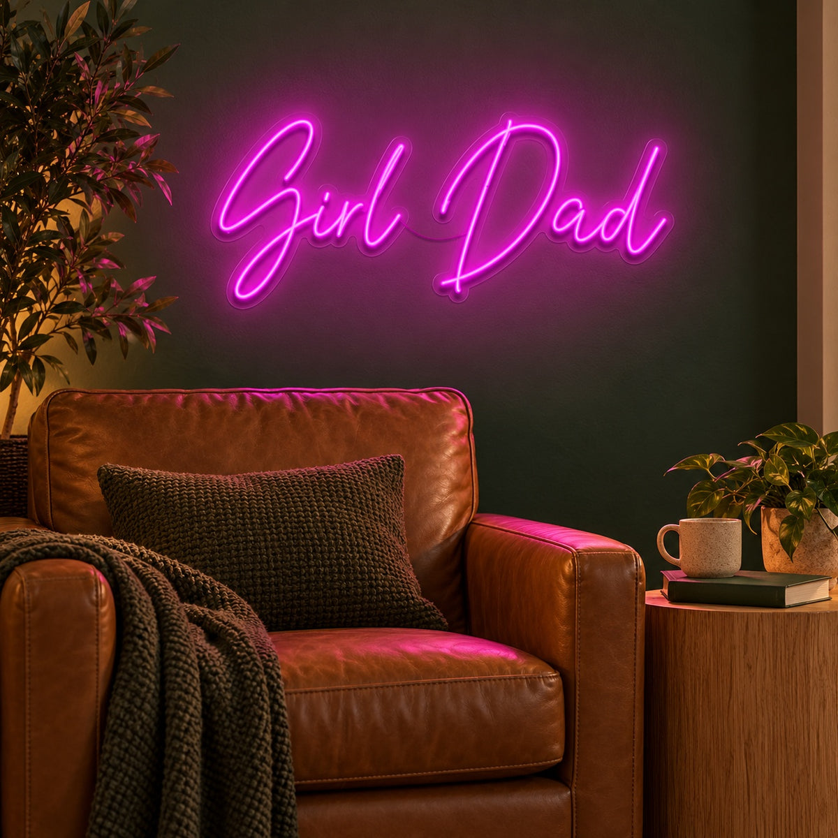 Girl Dad LED Neon Sign - advertising view