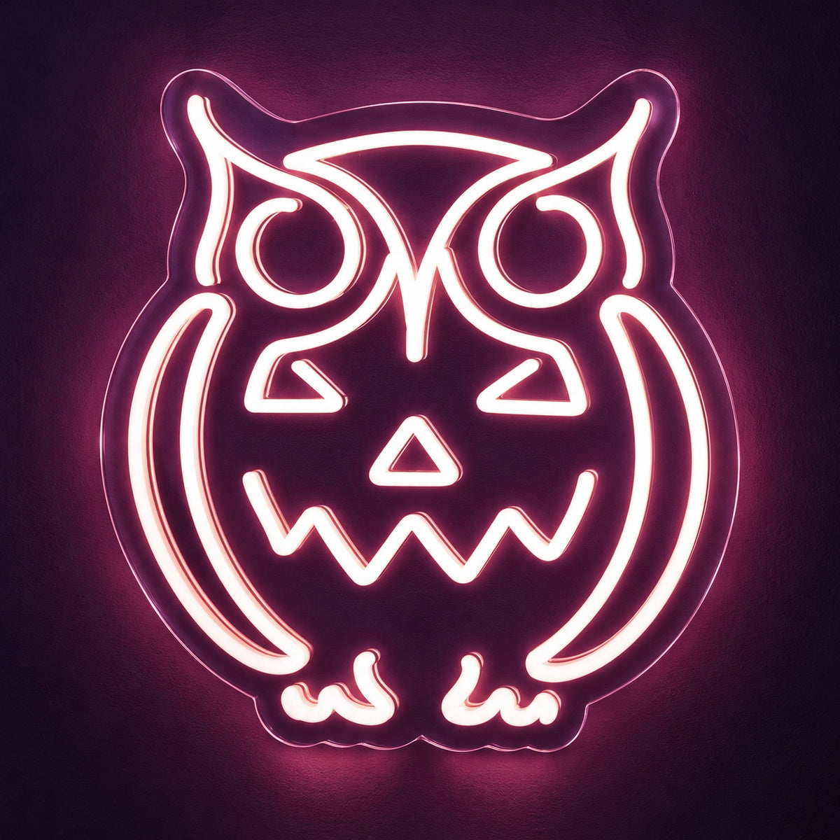 Halloween Owl Pumpkin LED Neon Sign - product hero