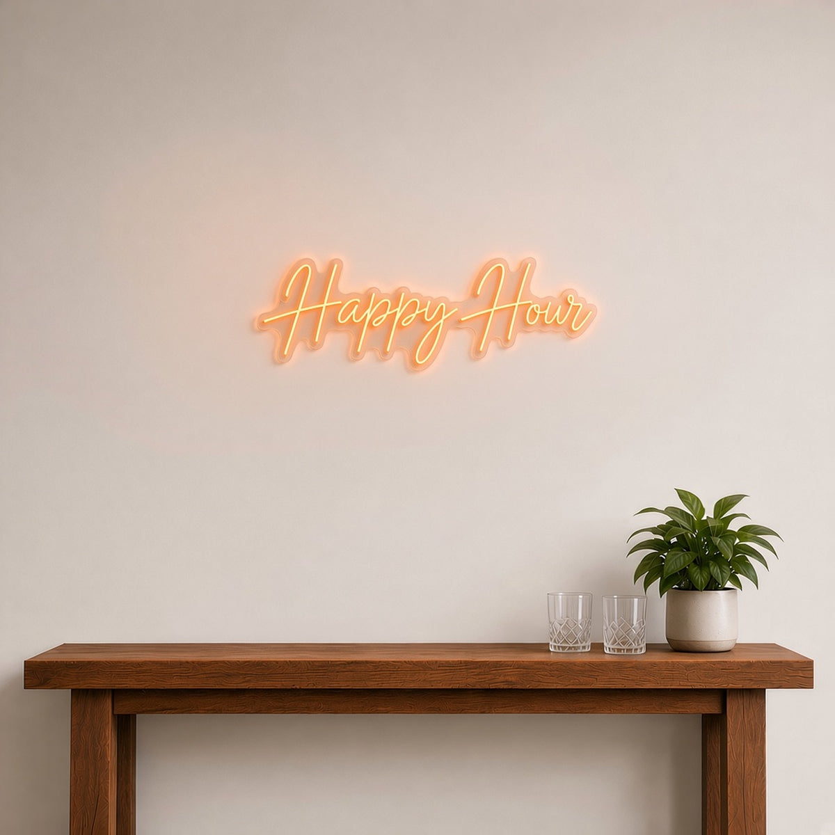 Happy Hour Light for Bar Pub Lounge Wall LED Neon Sign - lifestyle view