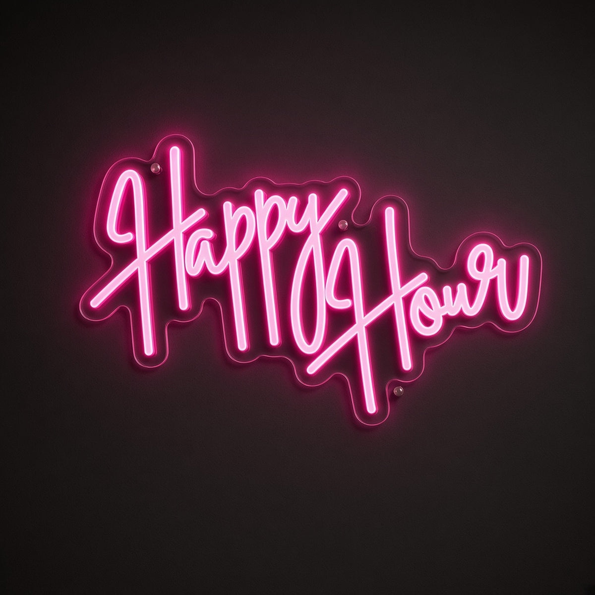 Happy Hour Brush for Bar Pub Man Cave Wall Decor LED Neon Sign - product hero