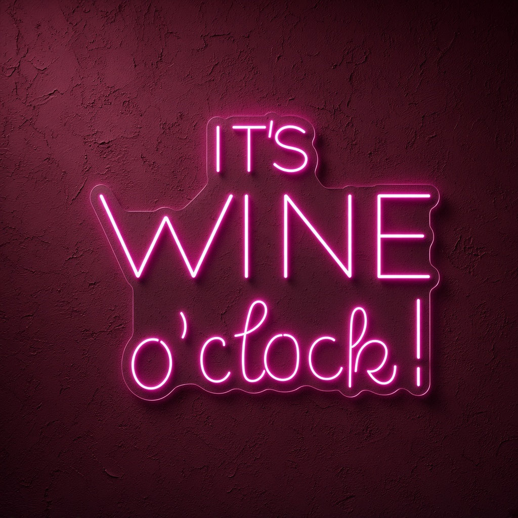 It's Wine O'Clock LED Neon Sign - product hero