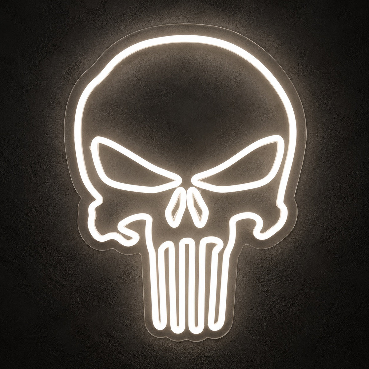 Long Toothed Skull LED Neon Sign - product hero