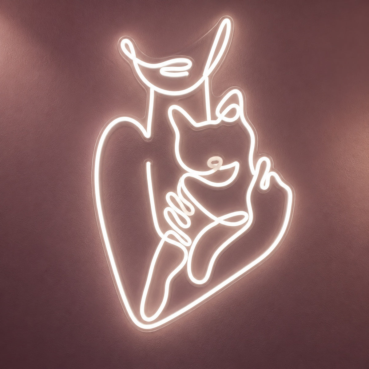 Mother And Child Embrace LED Neon Sign - product hero