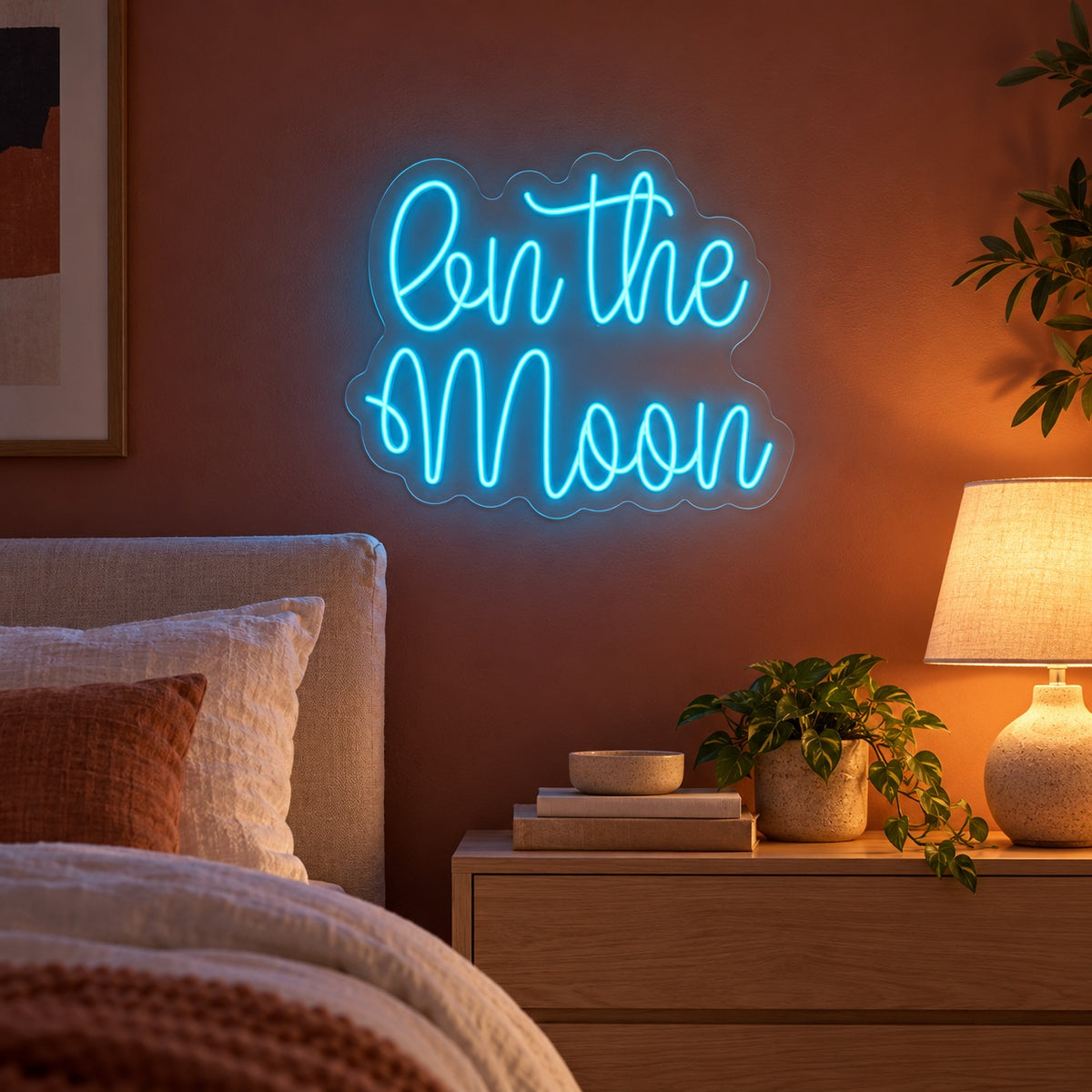 On The Moon LED Neon Sign - advertising view