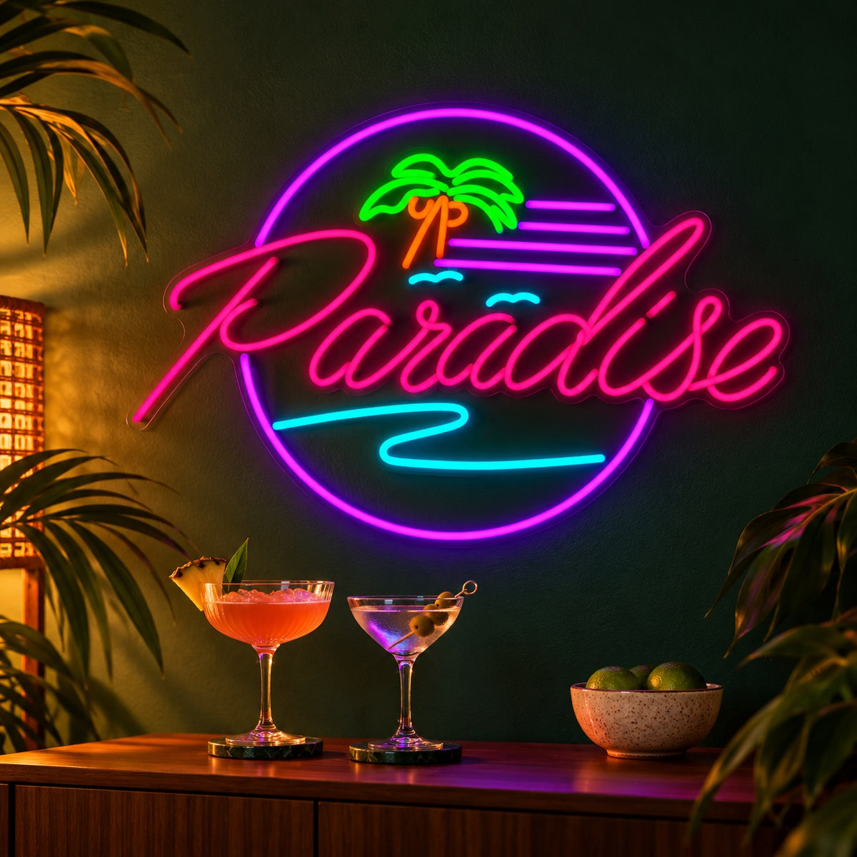 Paradise LED Neon Sign - advertising view
