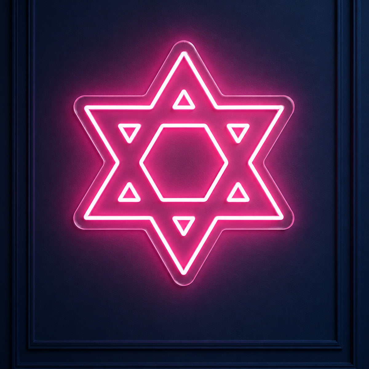 Geometric Star Of David LED Neon Sign - product hero