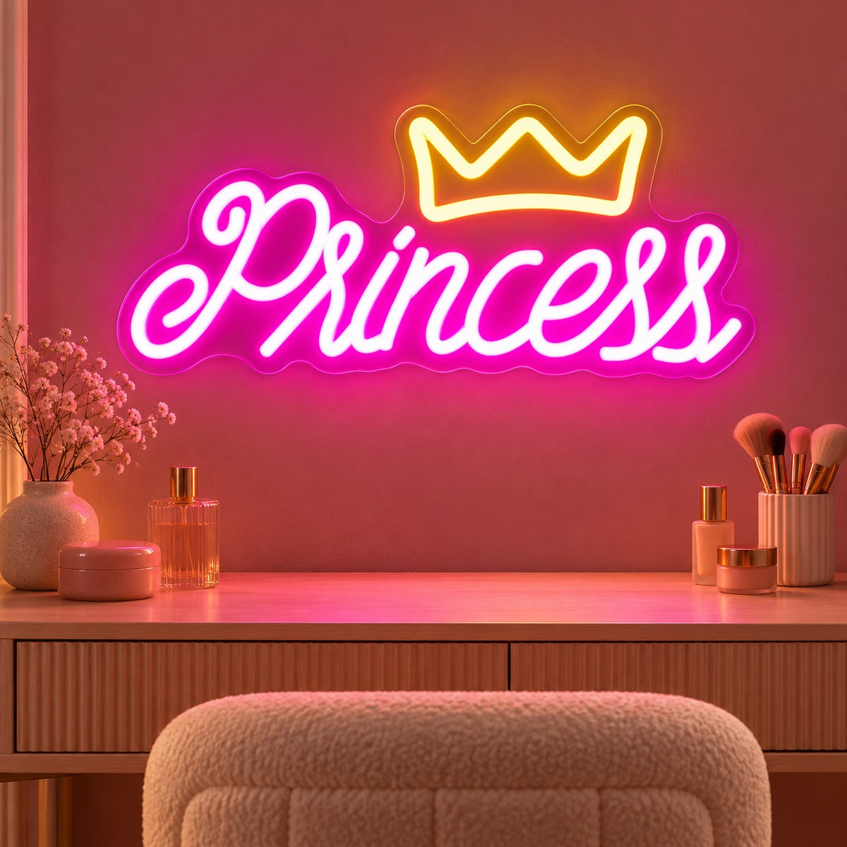 Princess LED Neon Sign - advertising view