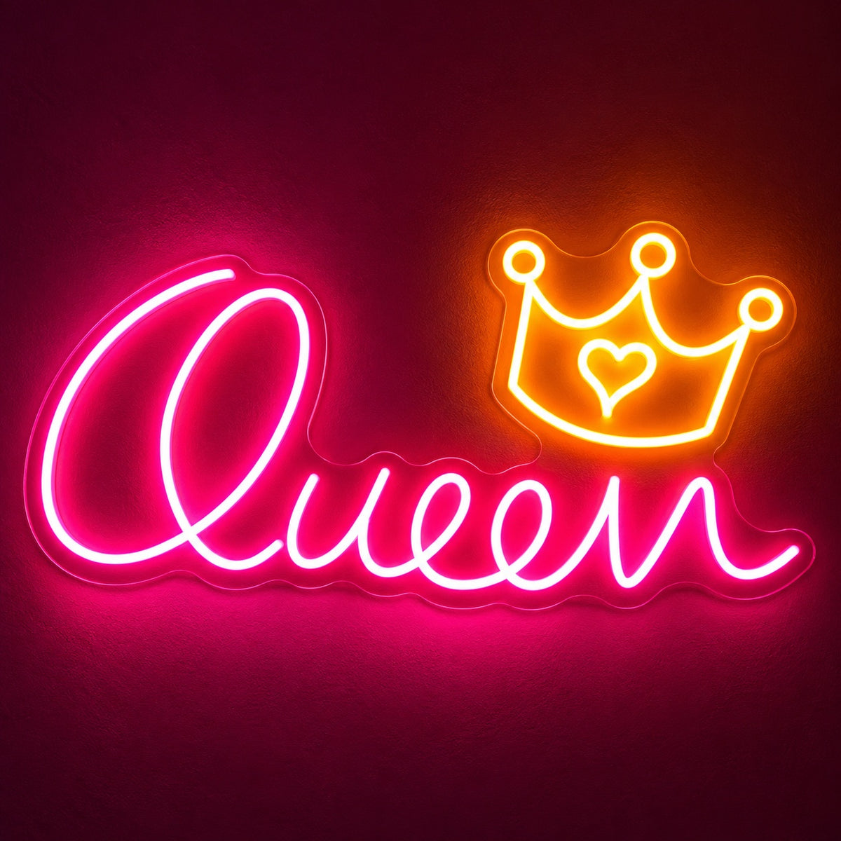 Queen Crown Heart LED Neon Sign - product hero