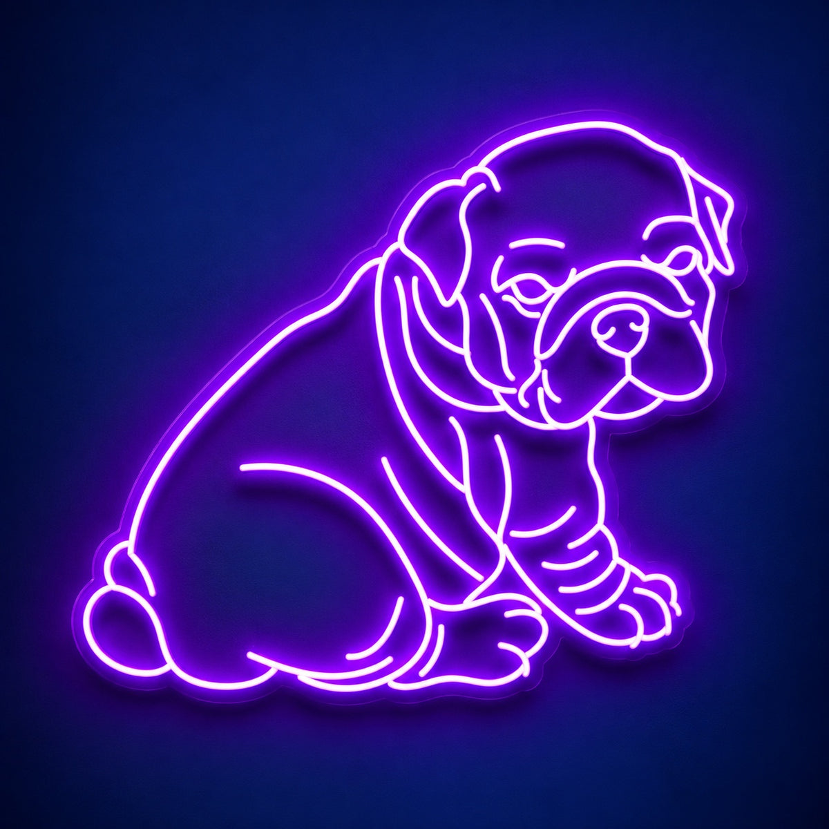 Sitting Bulldog LED Neon Sign - product hero