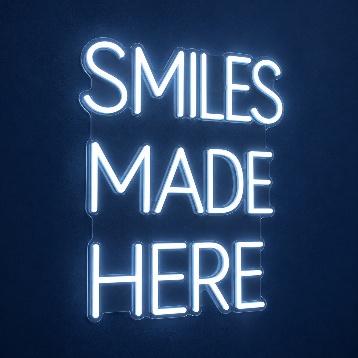 Smiles Made Here LED Neon Sign - product hero