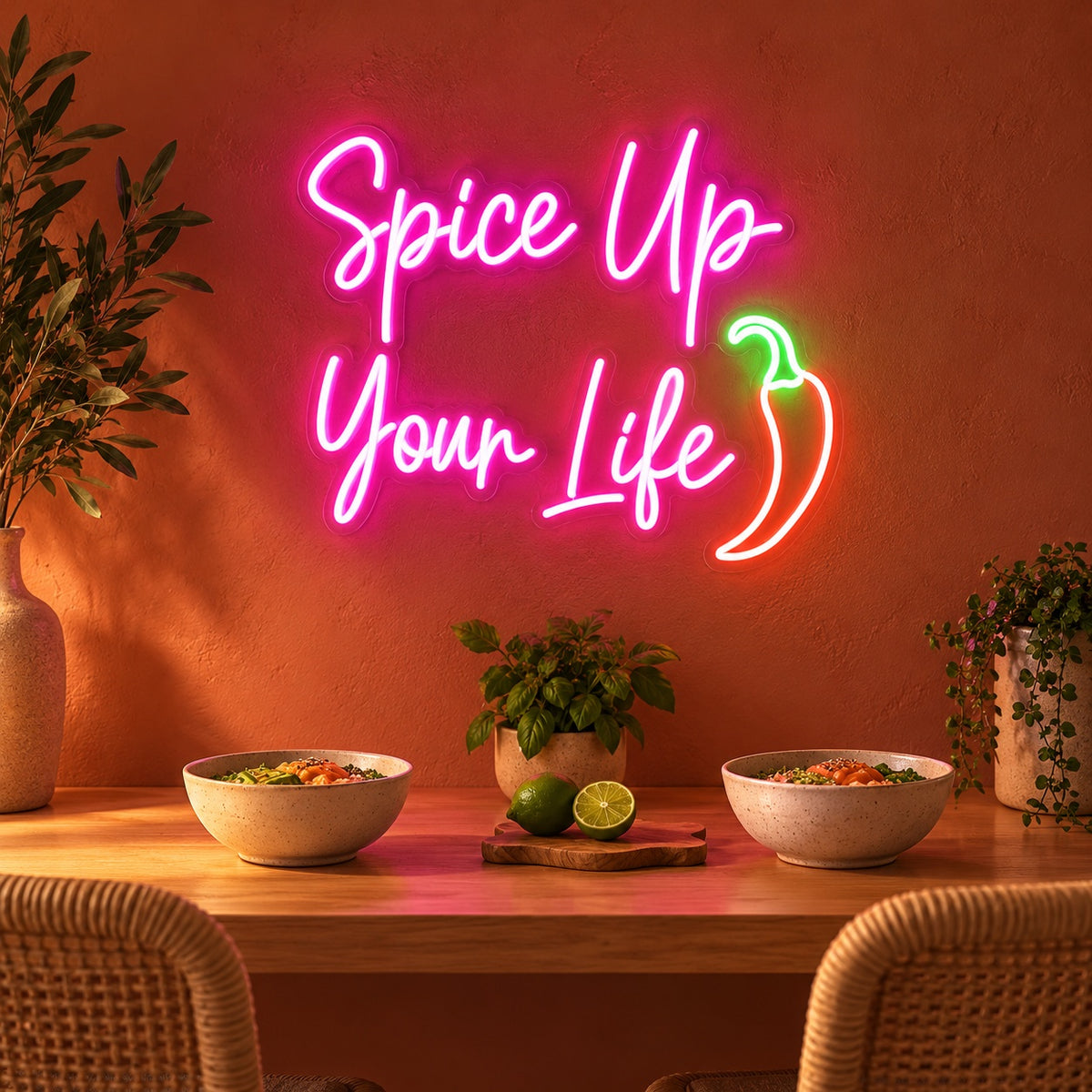 Spice Up Your Life LED Neon Sign - advertising view