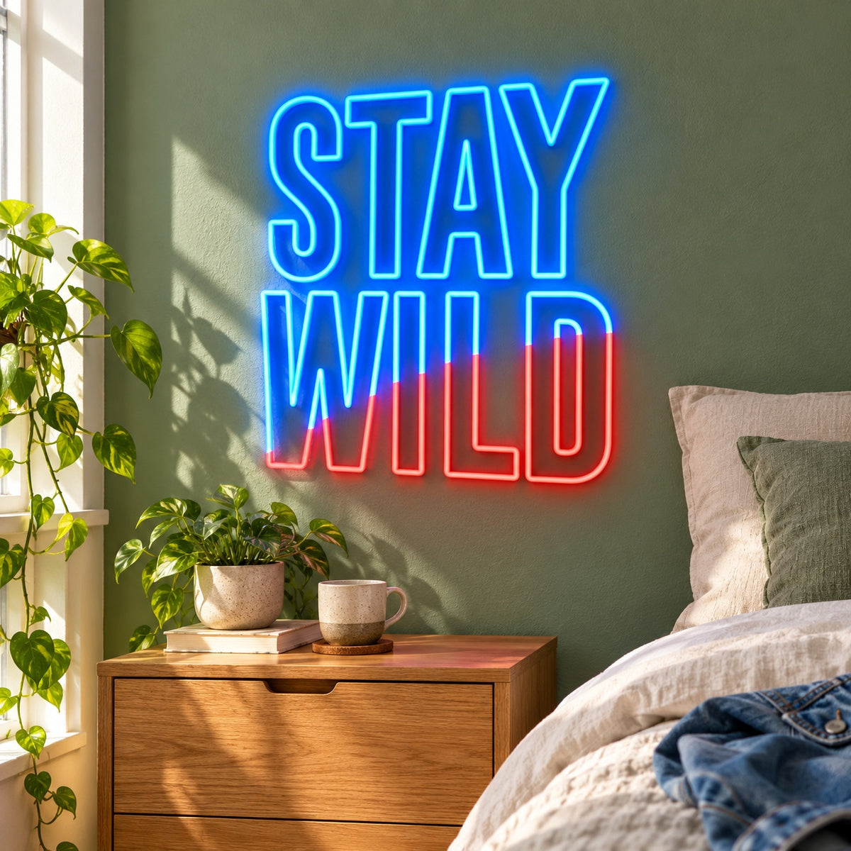 Stay Wild LED Neon Sign - lifestyle view