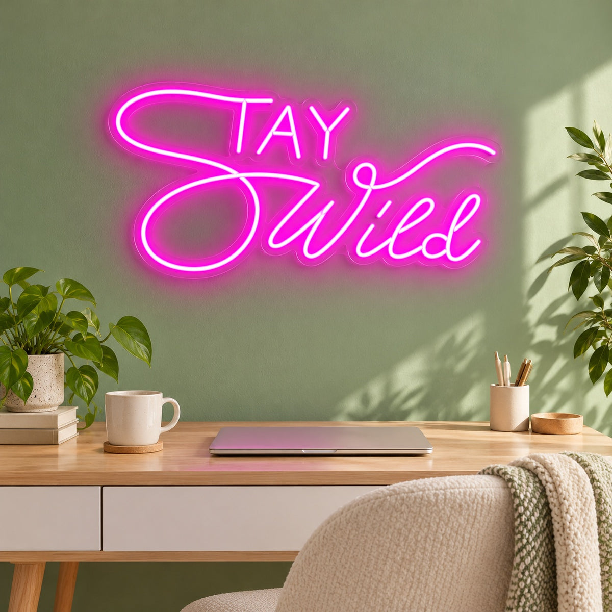 Stay Wild LED Neon Sign - lifestyle view