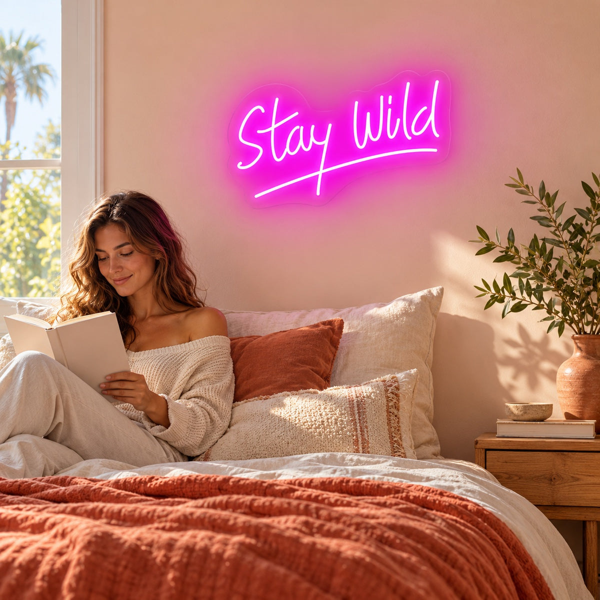 Stay Wild LED Neon Sign - lifestyle view