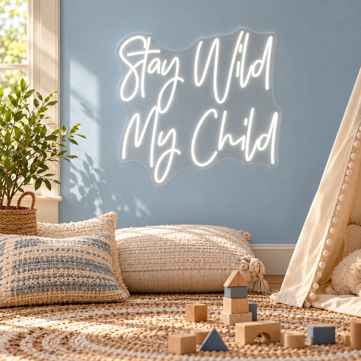 Stay Wild My Child LED Neon Sign - lifestyle view