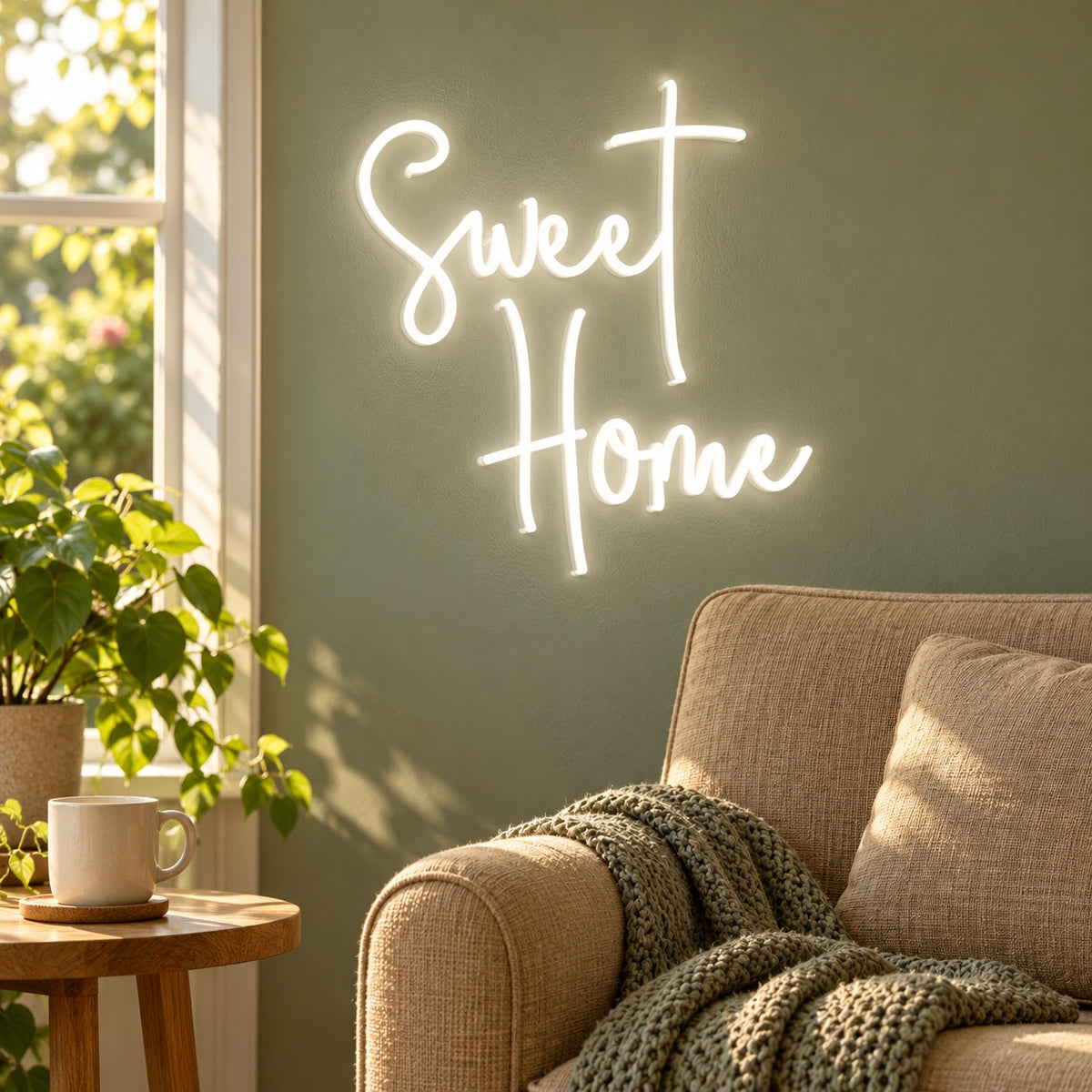 Sweet Home LED Neon Sign - lifestyle view