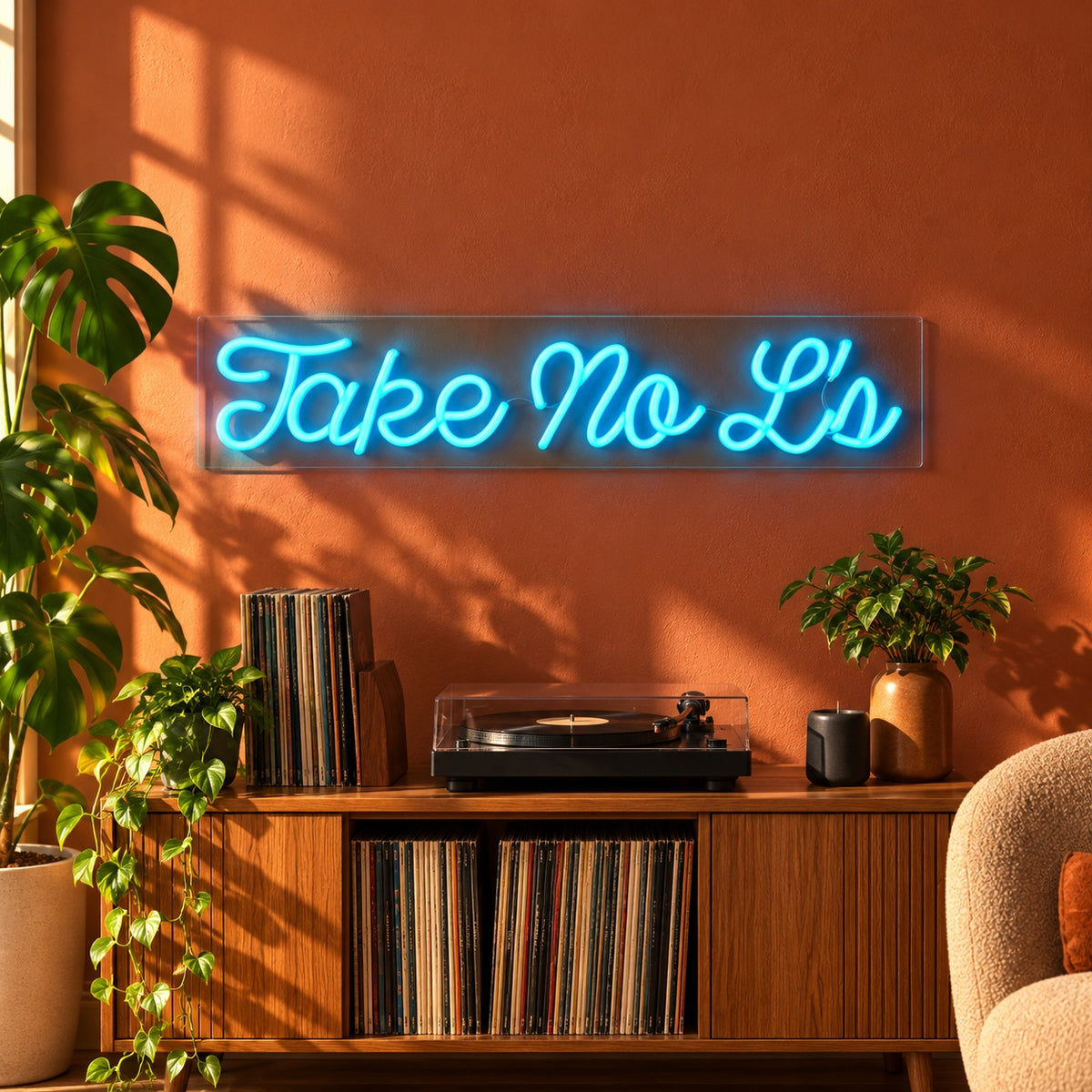 Take No L's LED Neon Sign - lifestyle view