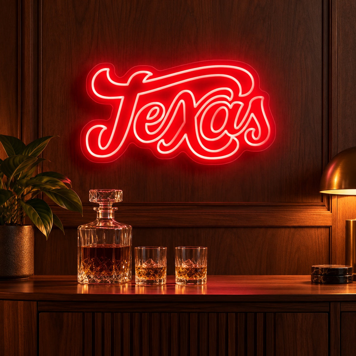 Texas LED Neon Sign - advertising view