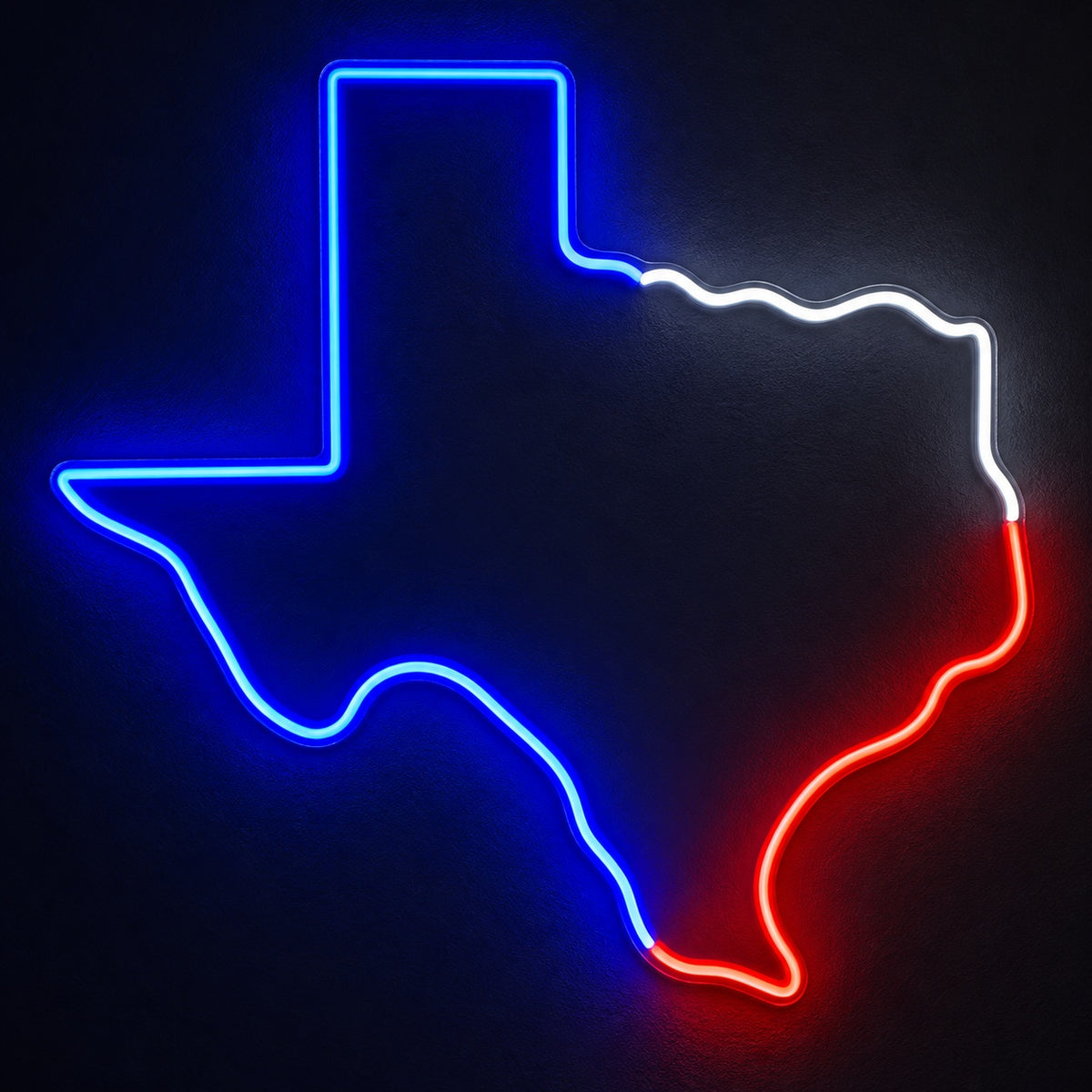 Texas Tricolor Outline LED Neon Sign - product hero