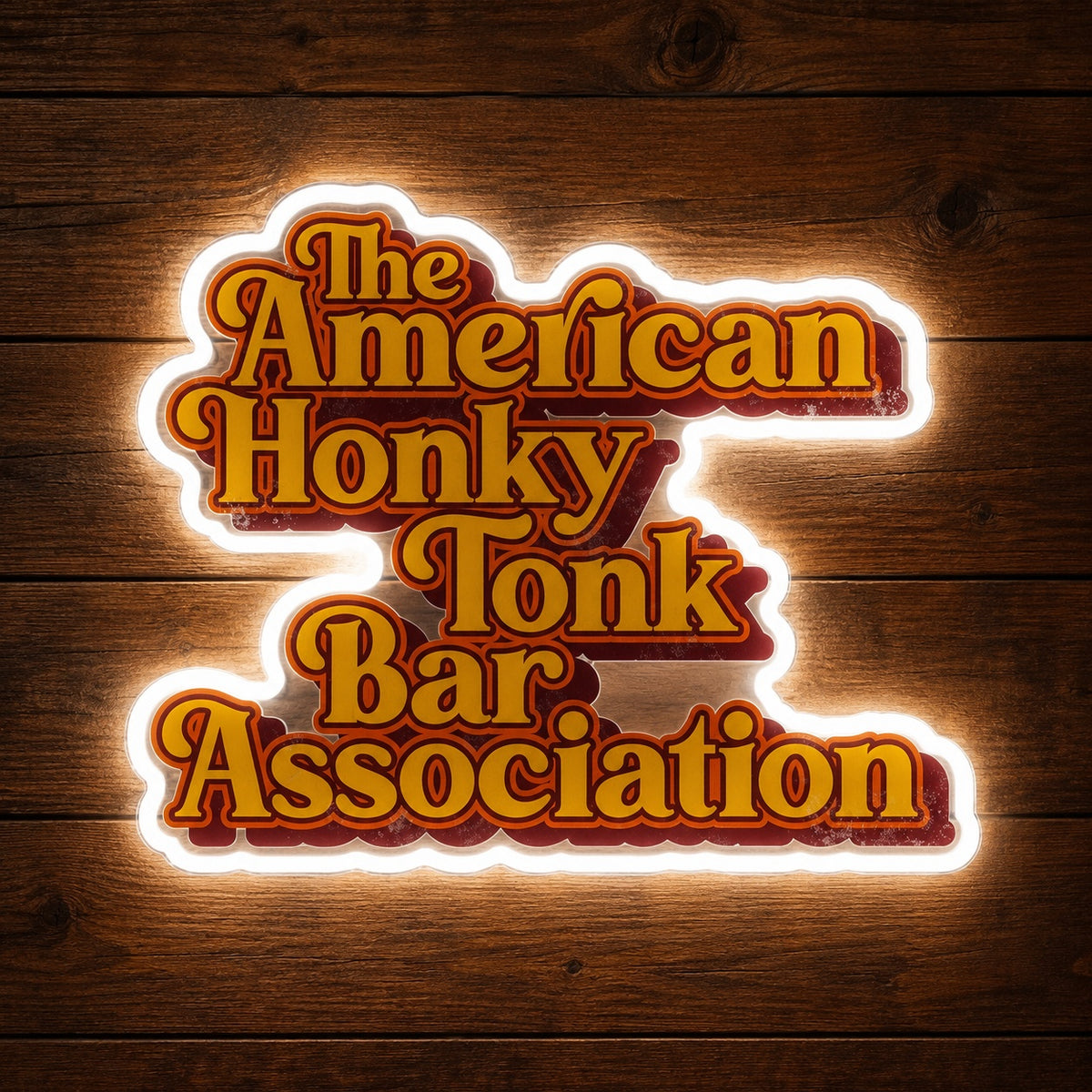 The American Honky Tonk Bar Association LED Neon Sign - product hero