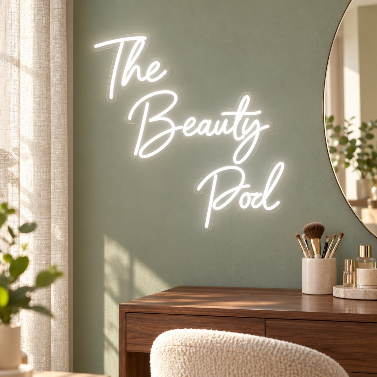The Beauty Pod LED Neon Sign - lifestyle view
