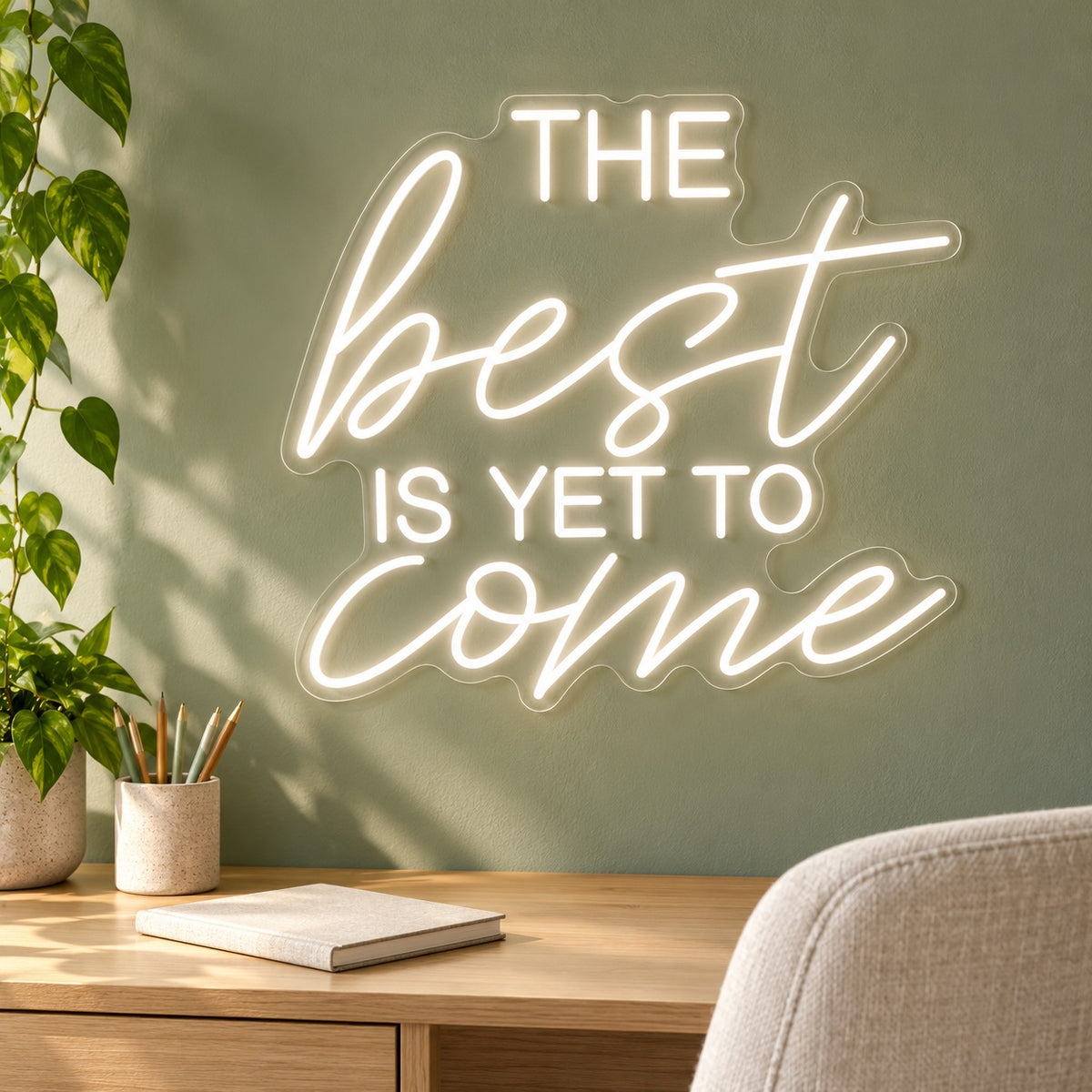 The Best Is Yet To Come LED Neon Sign - lifestyle view