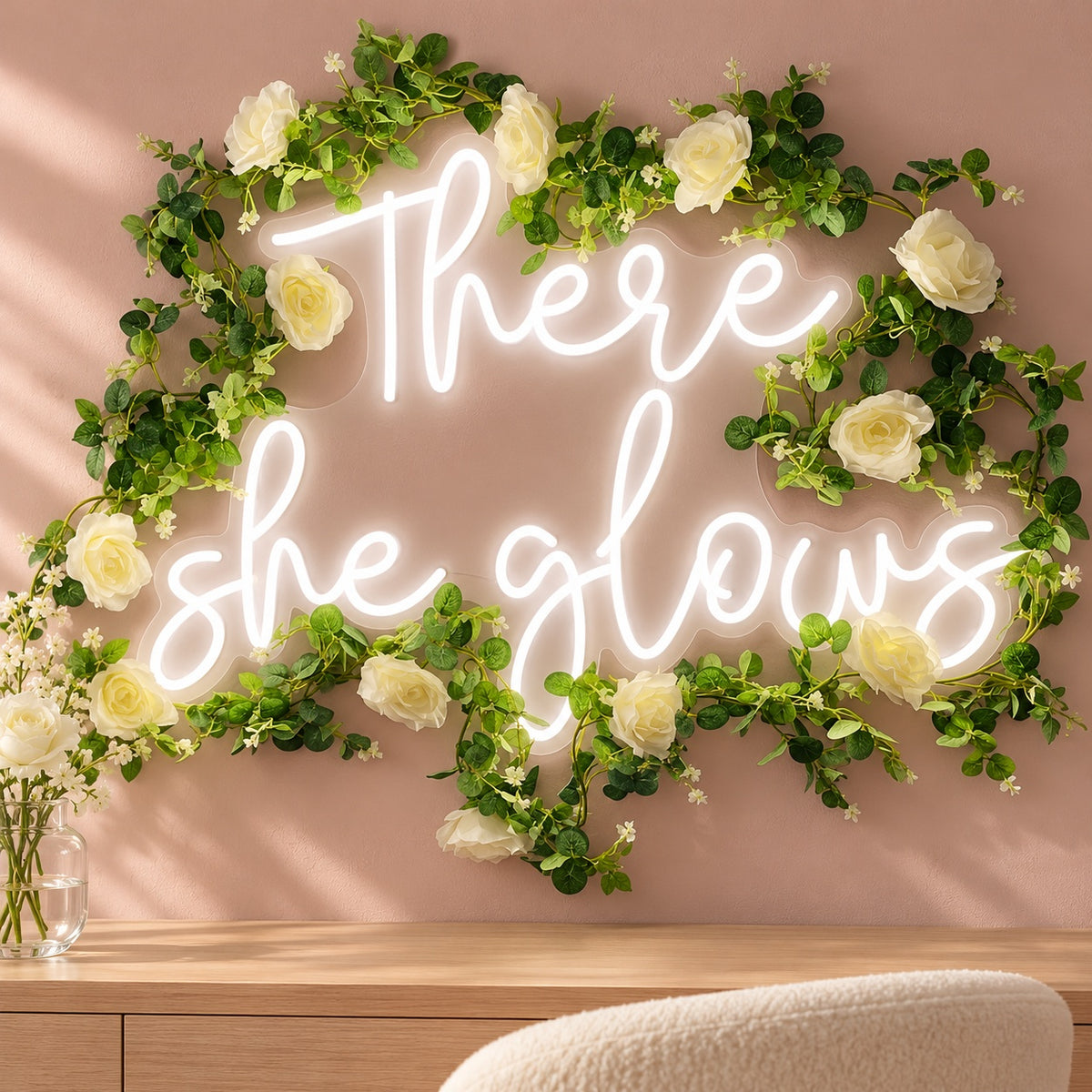 There She Glows LED Neon Sign - advertising view