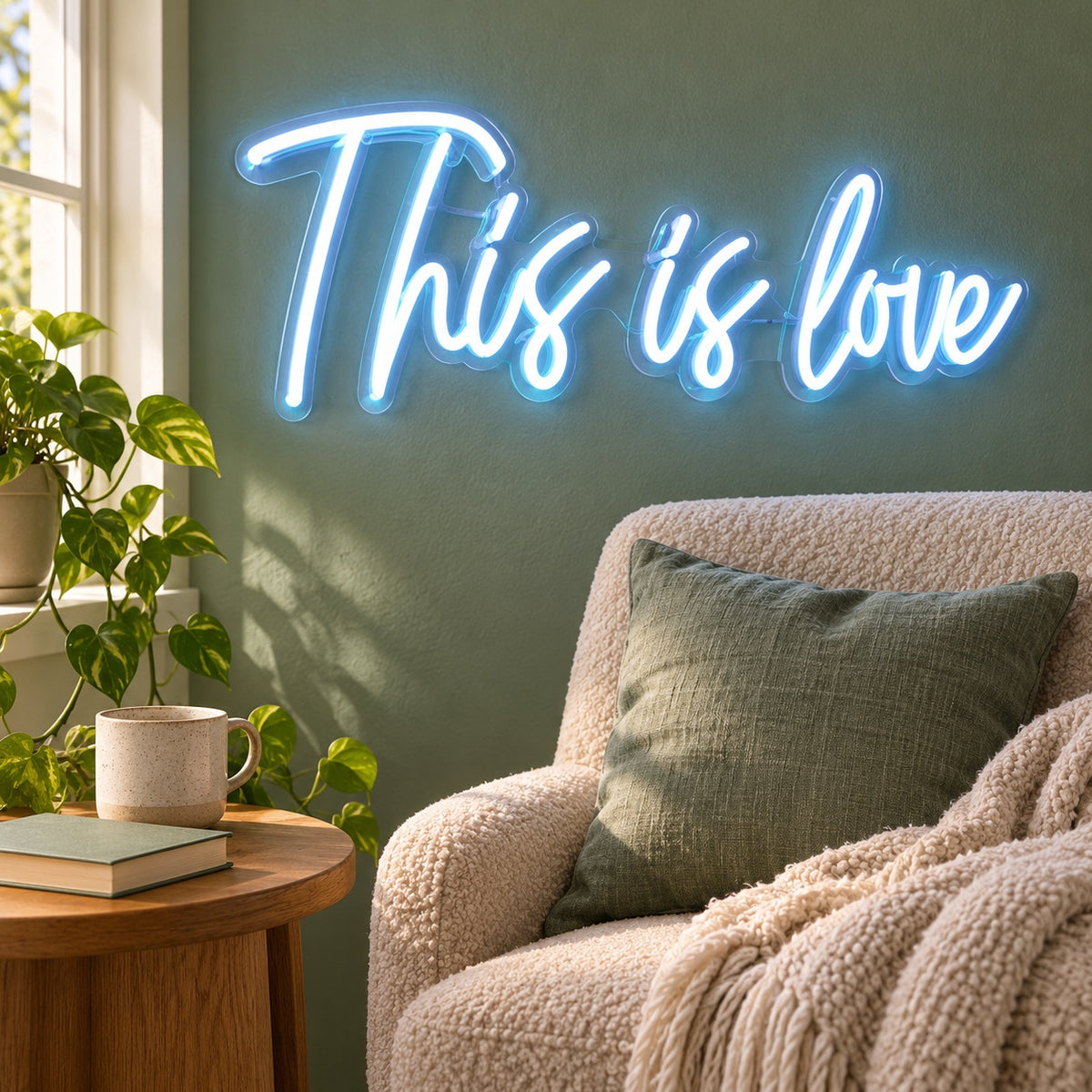 This Is Love LED Neon Sign - lifestyle view