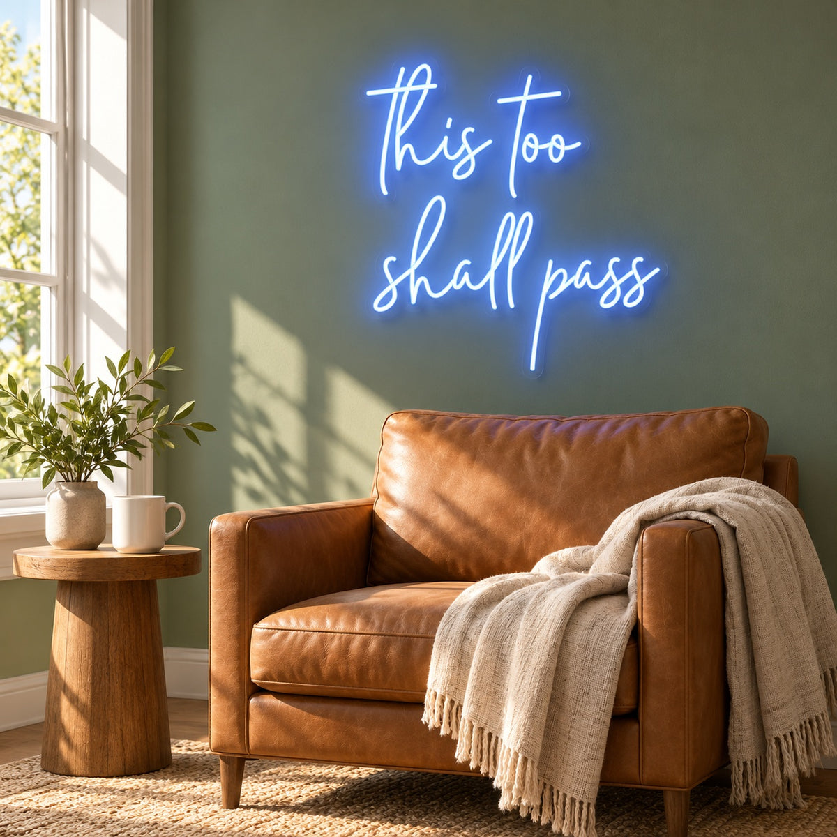 This Too Shall Pass LED Neon Sign - lifestyle view