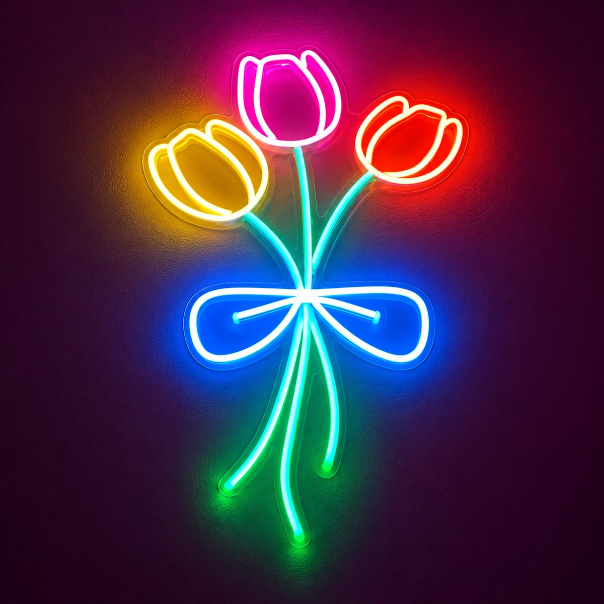 Three Tulip Bouquet LED Neon Sign - product hero