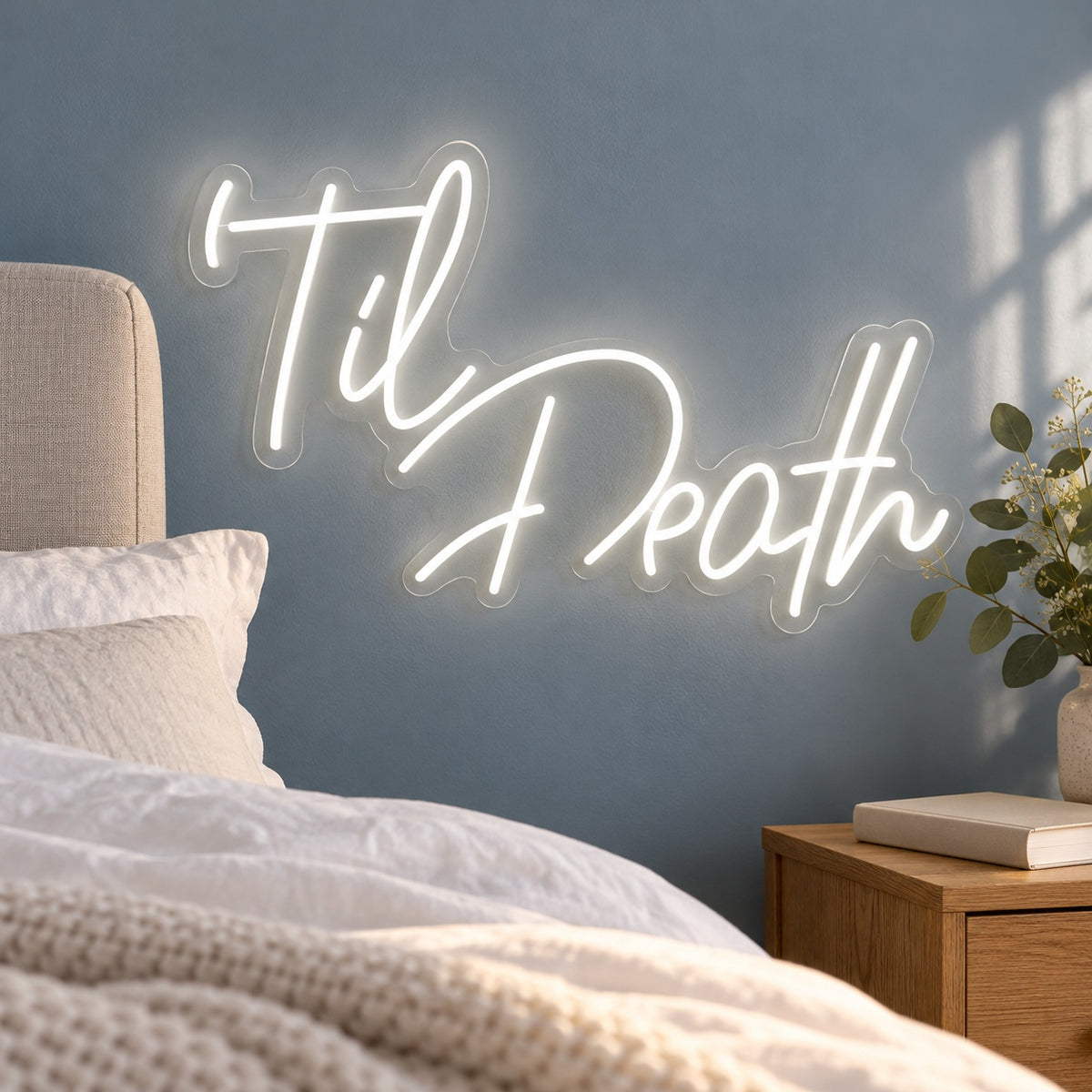 Til Death LED Neon Sign - lifestyle view