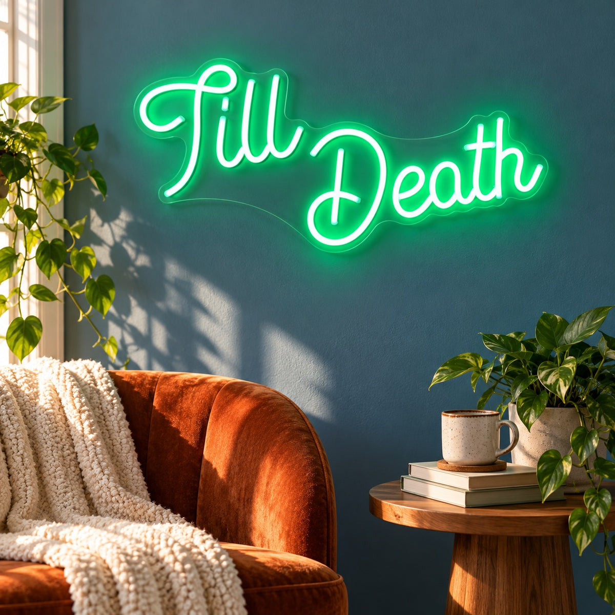 Till Death LED Neon Sign - lifestyle view