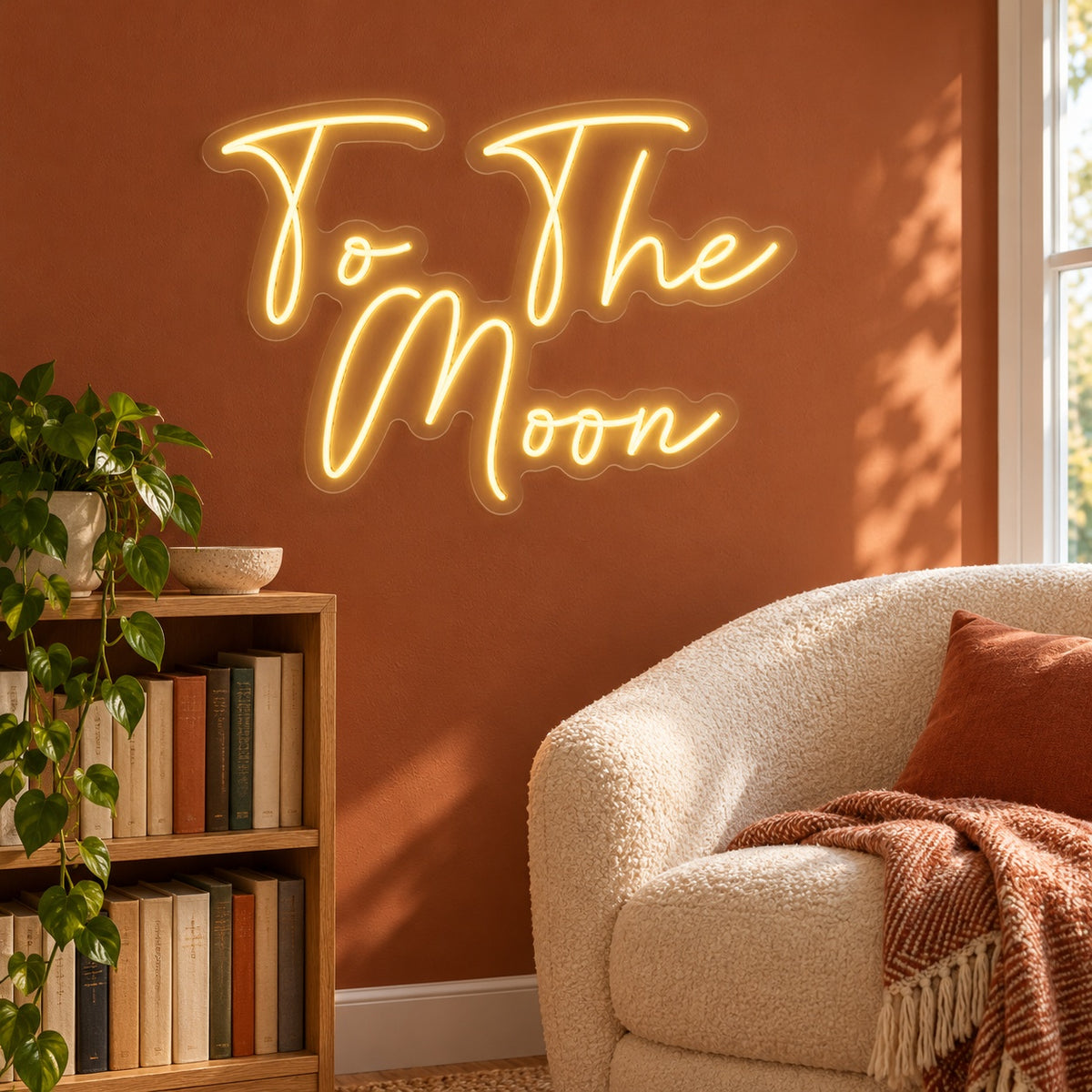 To The Moon LED Neon Sign - lifestyle view
