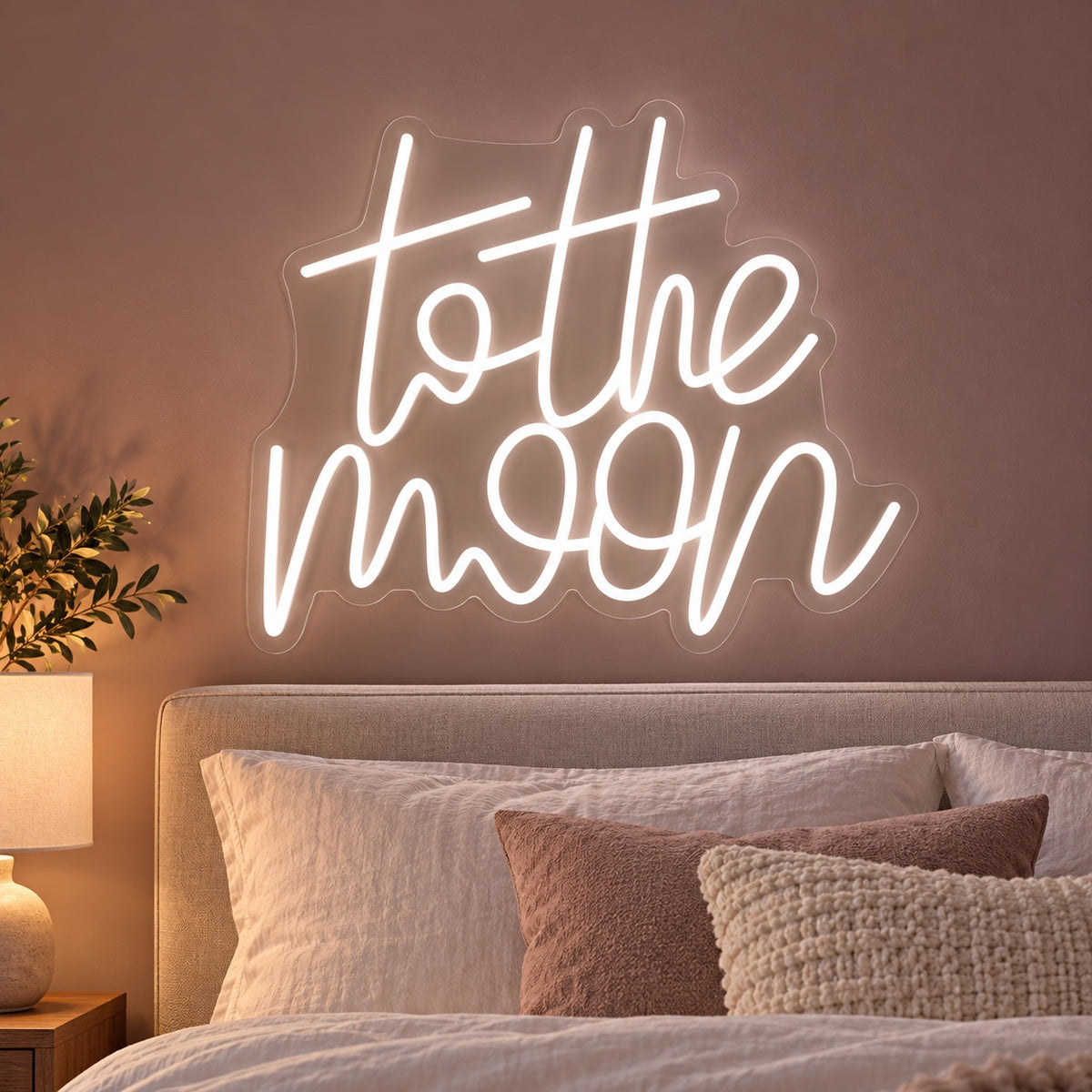To The Moon LED Neon Sign - advertising view