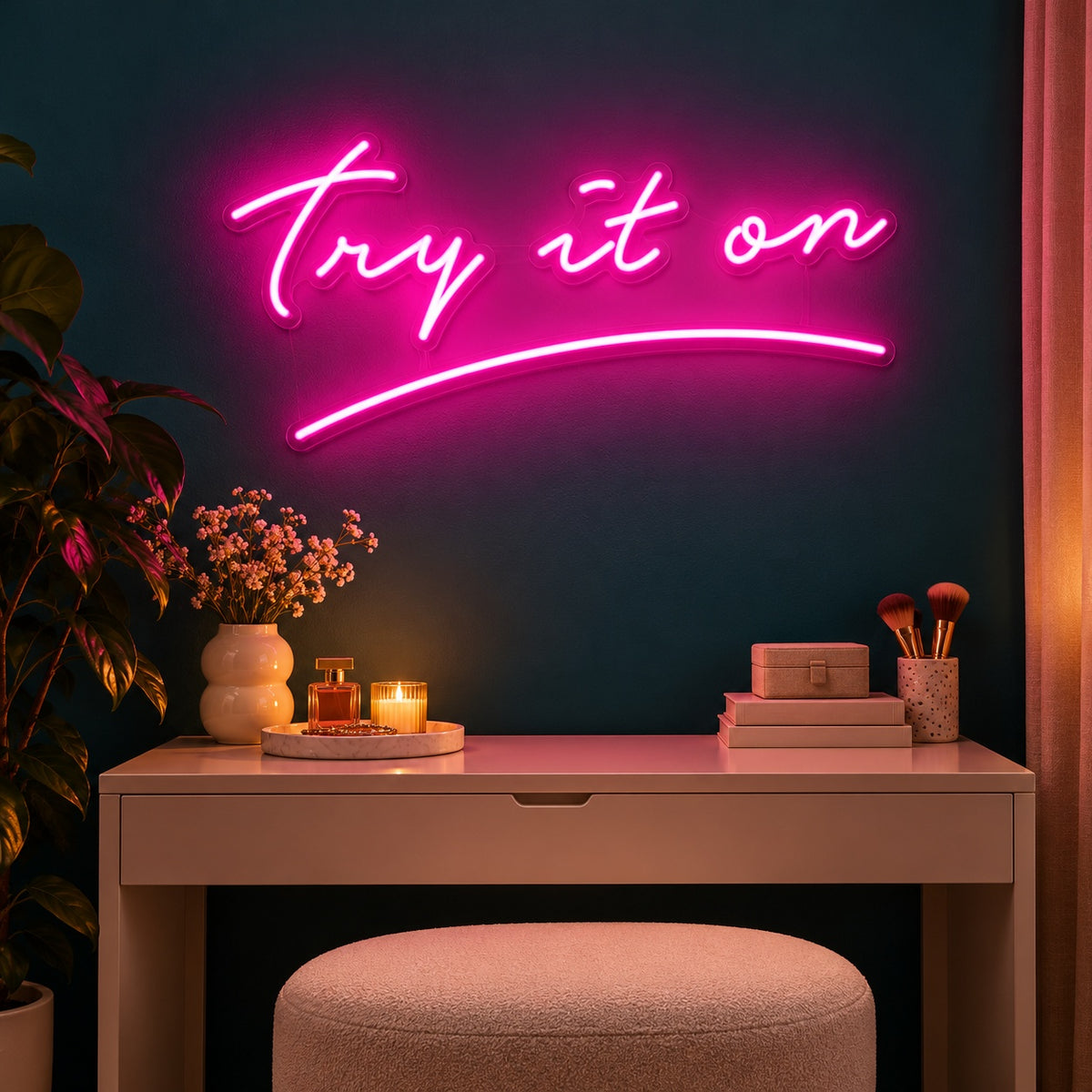 Try It On LED Neon Sign - advertising view