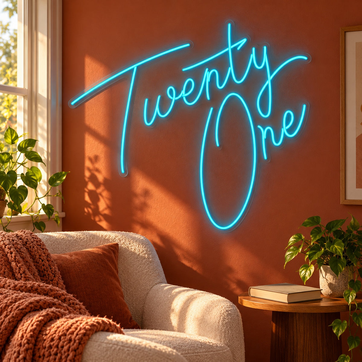 Twenty One LED Neon Sign - lifestyle view