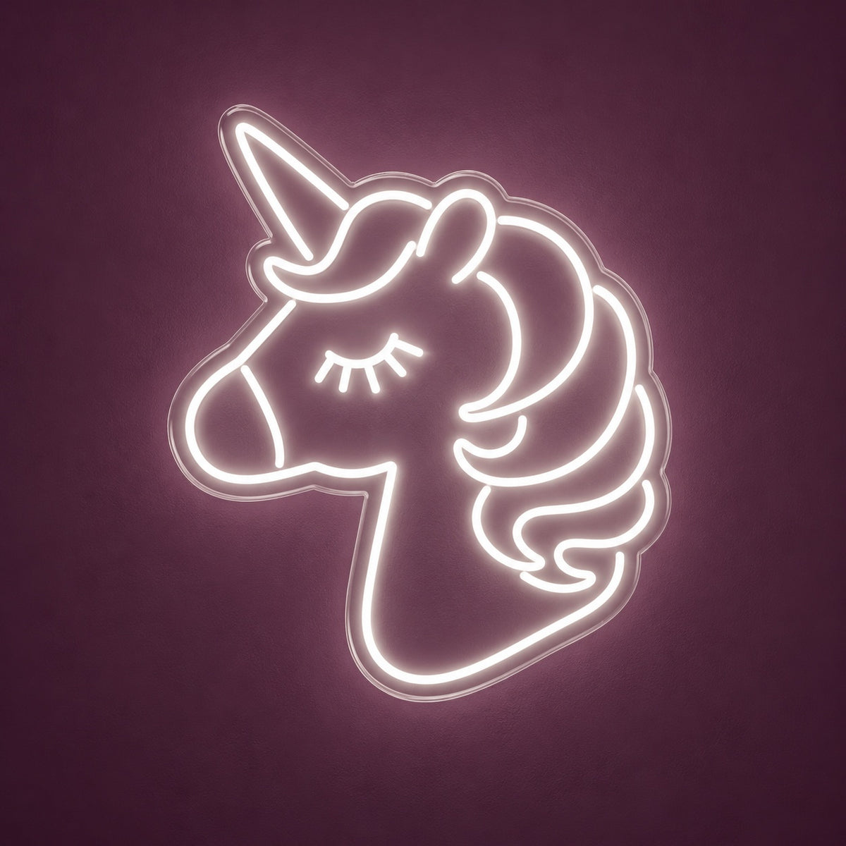 Unicorn Head LED Neon Sign - product hero