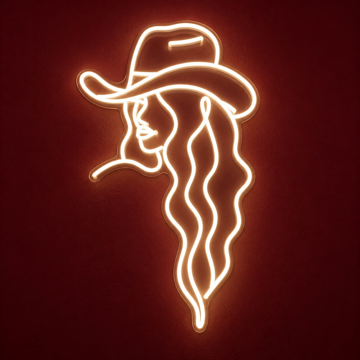 Cowgirl Silhouette LED Neon Sign - product hero