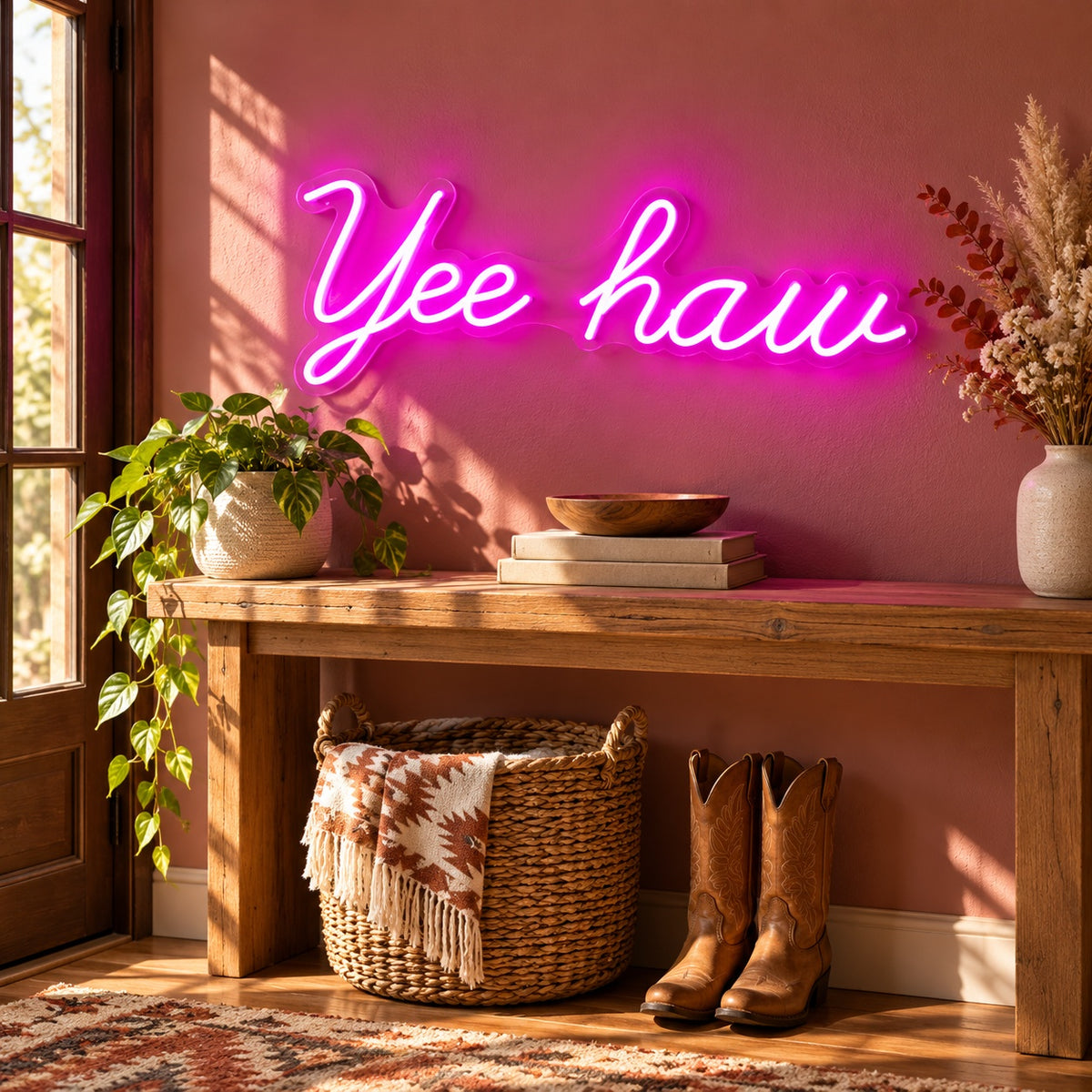 Yee Haw LED Neon Sign - lifestyle view