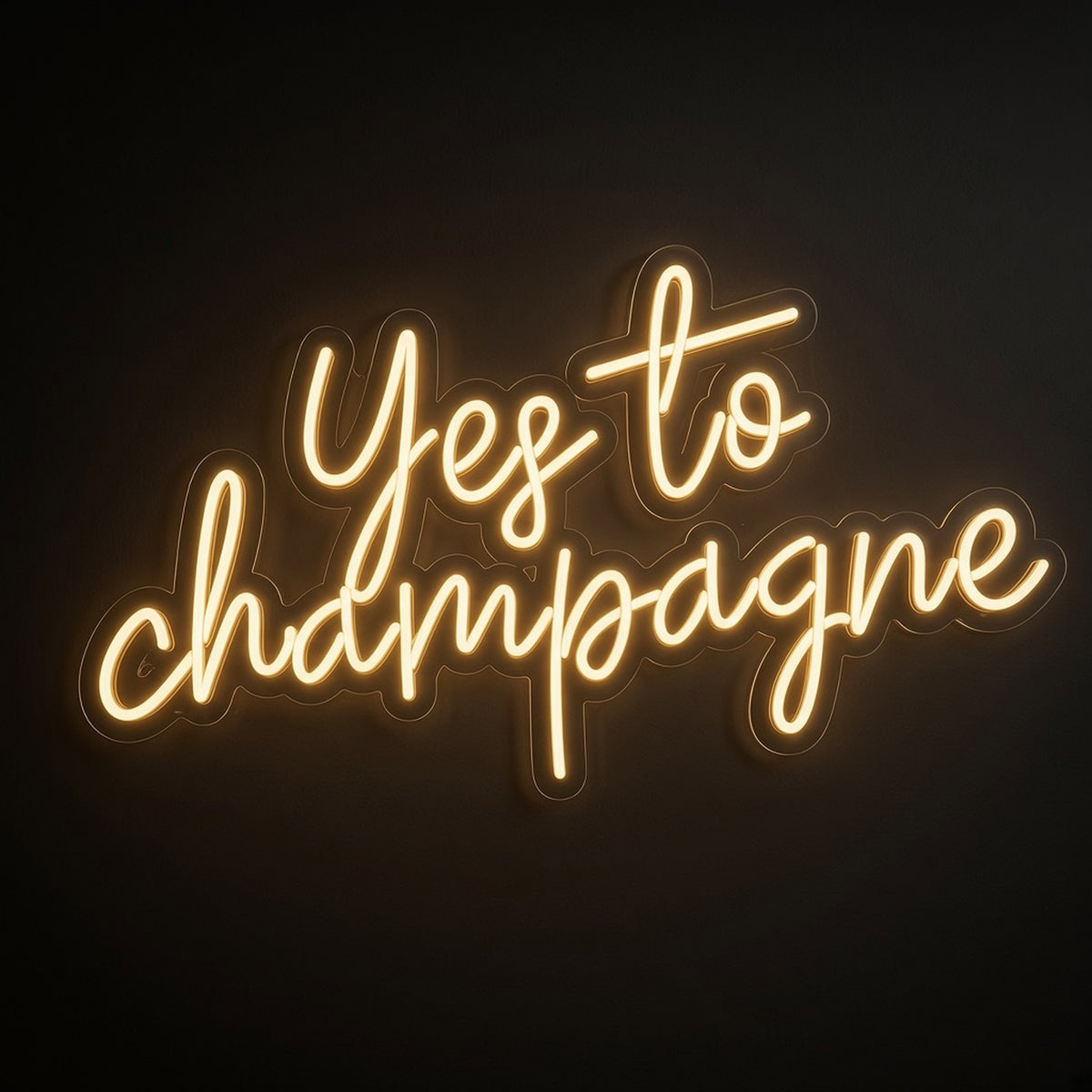 Yes to Champagne LED Neon Sign - product hero