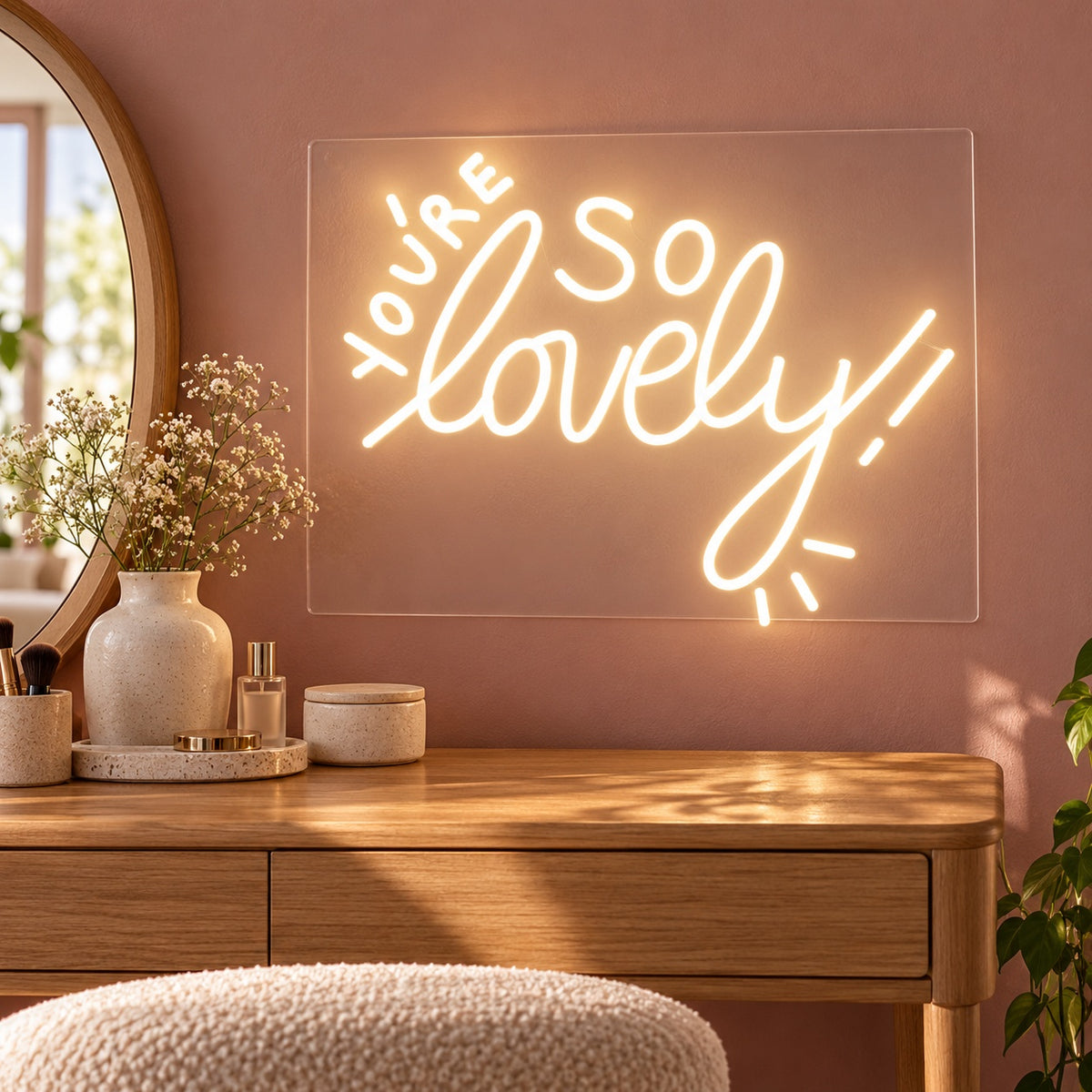 You're So Lovely LED Neon Sign - lifestyle view