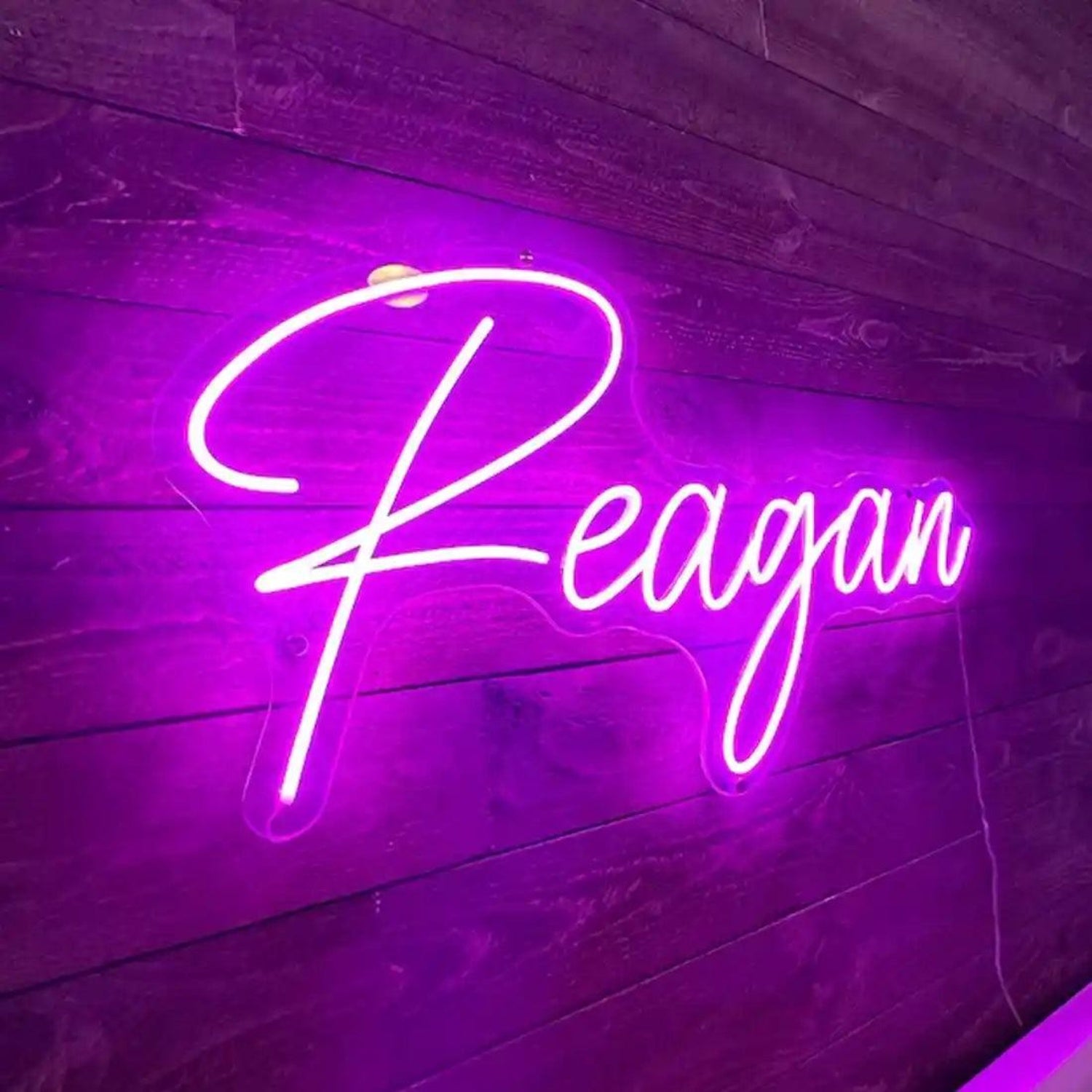 Reagan Pink Heart Led Neon Sign For Nursery Room Decor | Shineneon