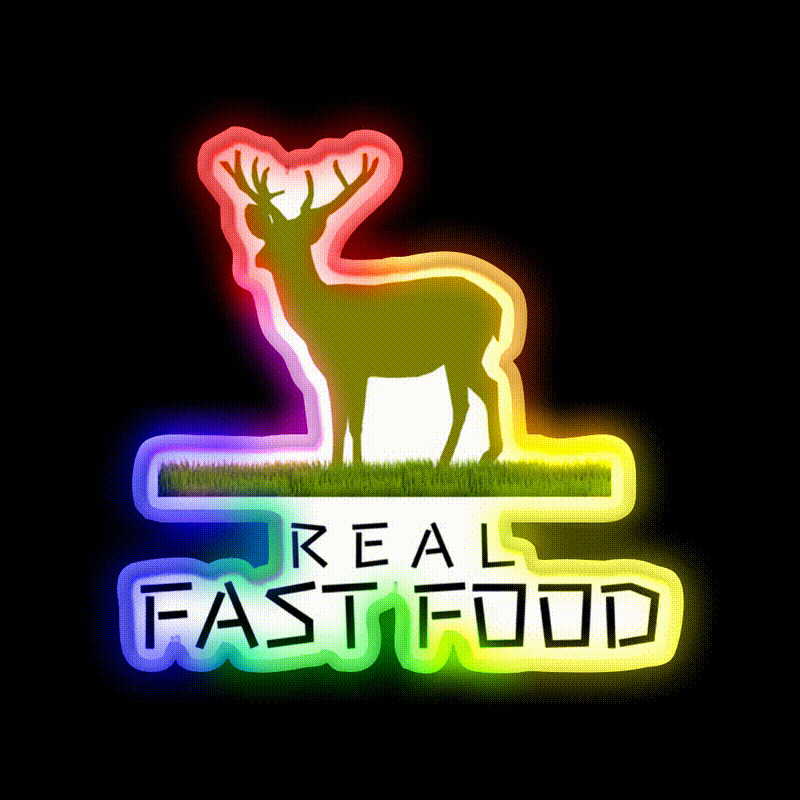 Real Fast Food Led Neon Sign For Burger Place Rgb Color
