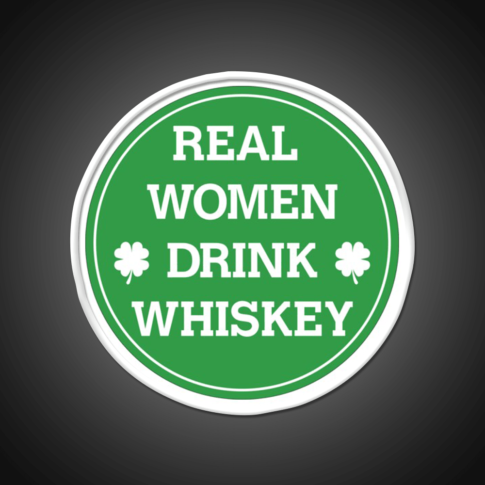 Real Women Drink Whiskey Drink Bar Led Neon Sign Rgb Color - Shineneon