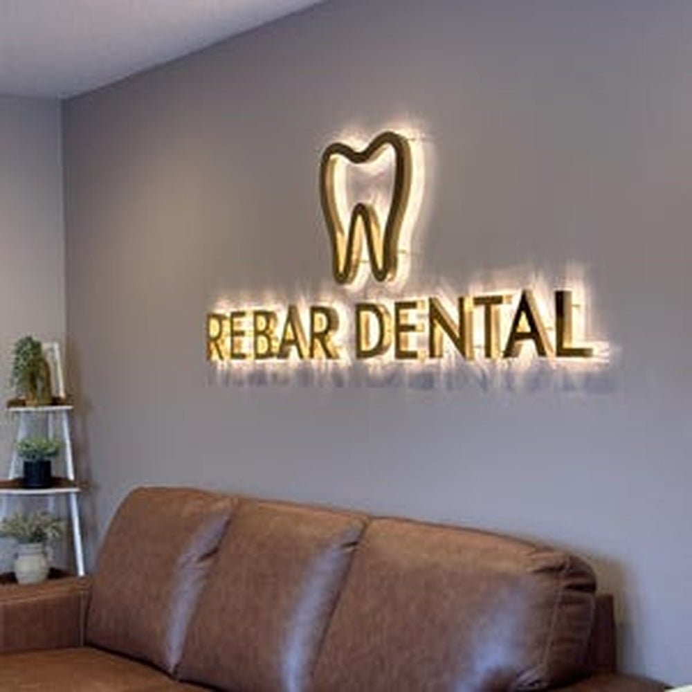 Rebar Dental Logo 3D Backlit Channel Letters Led Light Sign - Shineneon