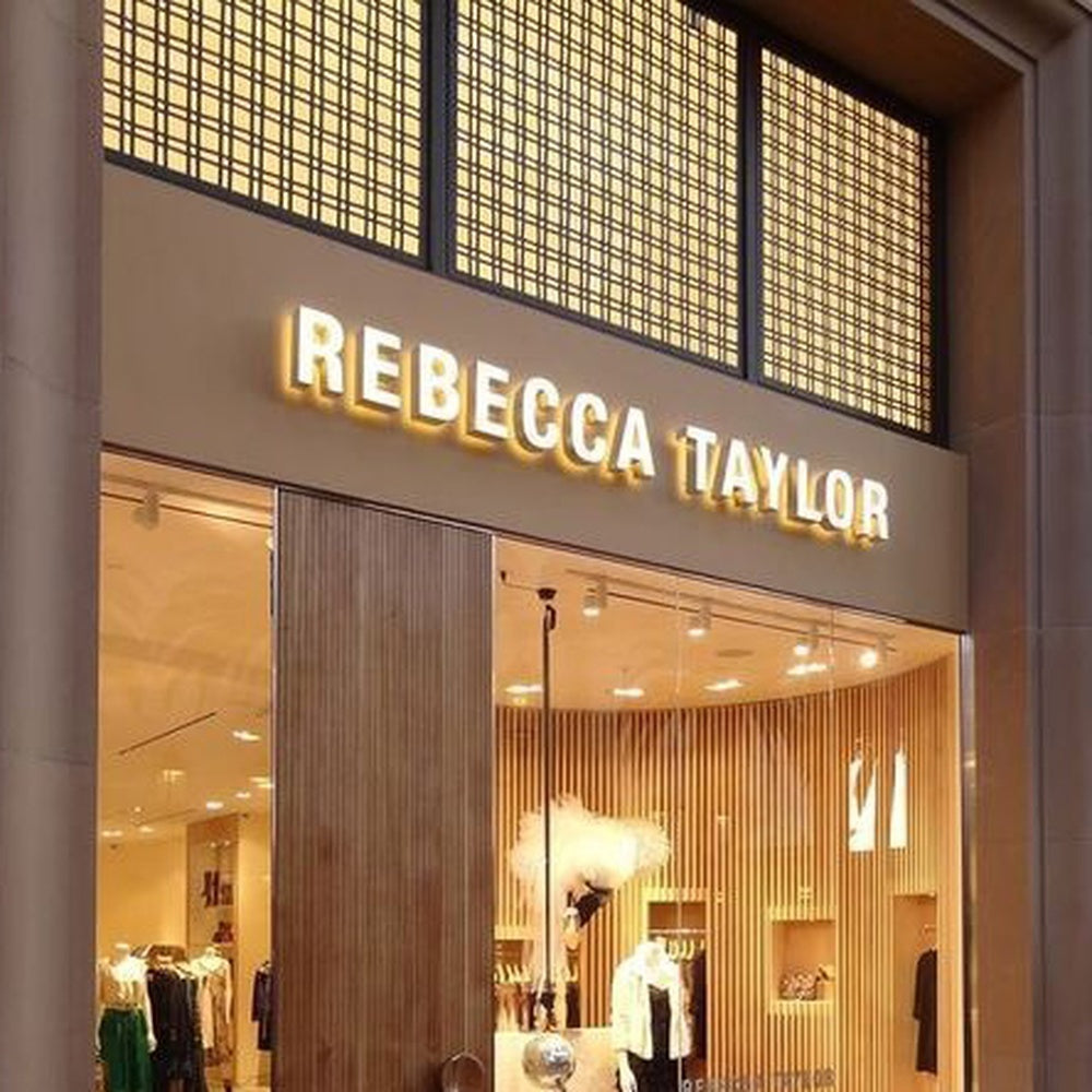 Rebecca Taylor 3D Frontlit Channel Letters Led Light Sign