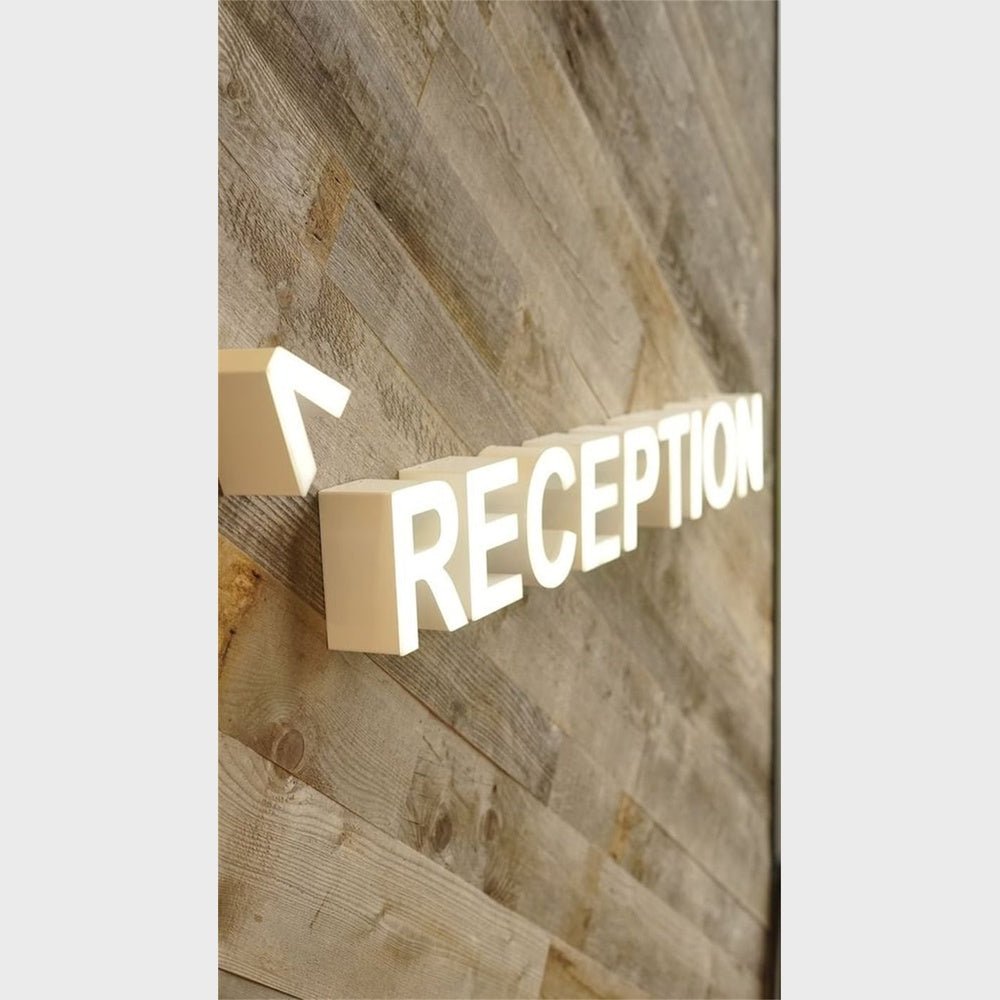 Reception 3D Frontlit Channel Letters Led Light Sign - Shineneon