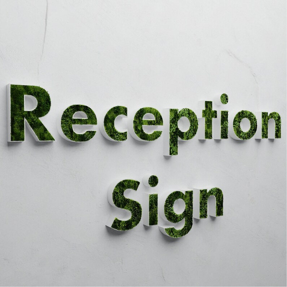 Reception Sign 3D Moss Letter Sign