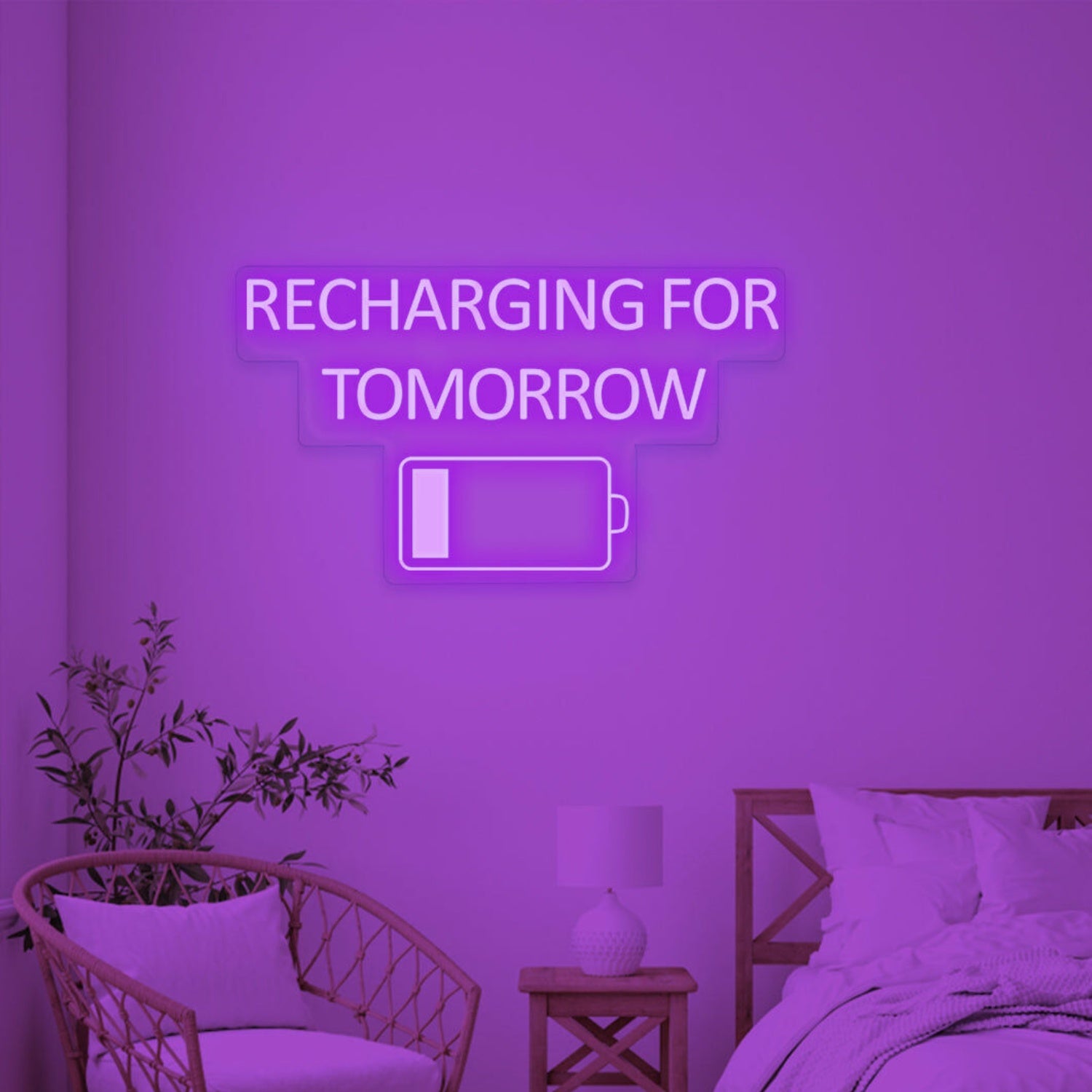 Recharge For Tomorrow Neon For New Beginnings | Shineneon