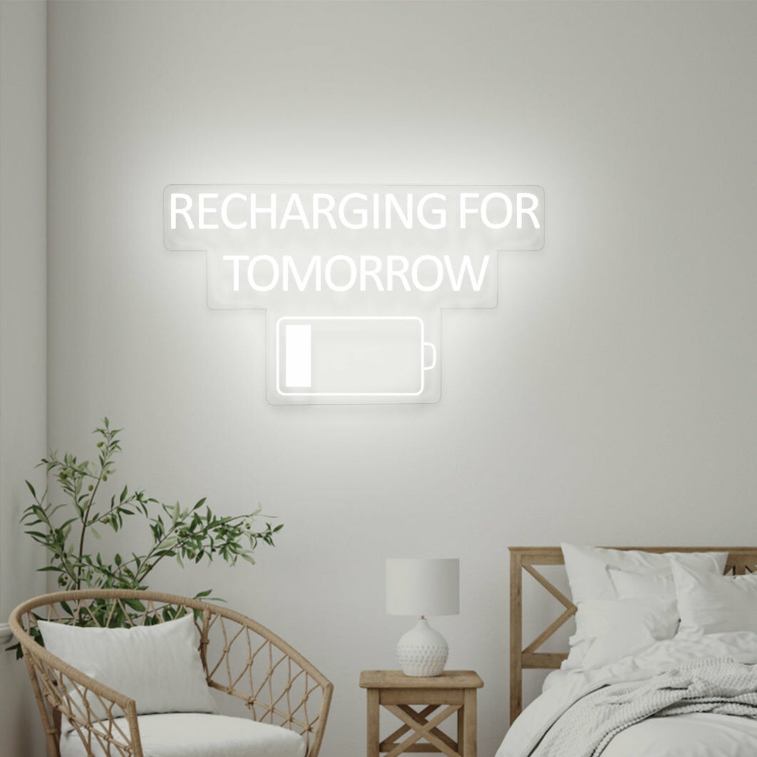 Recharge For Tomorrow Neon For New Beginnings | Shineneon